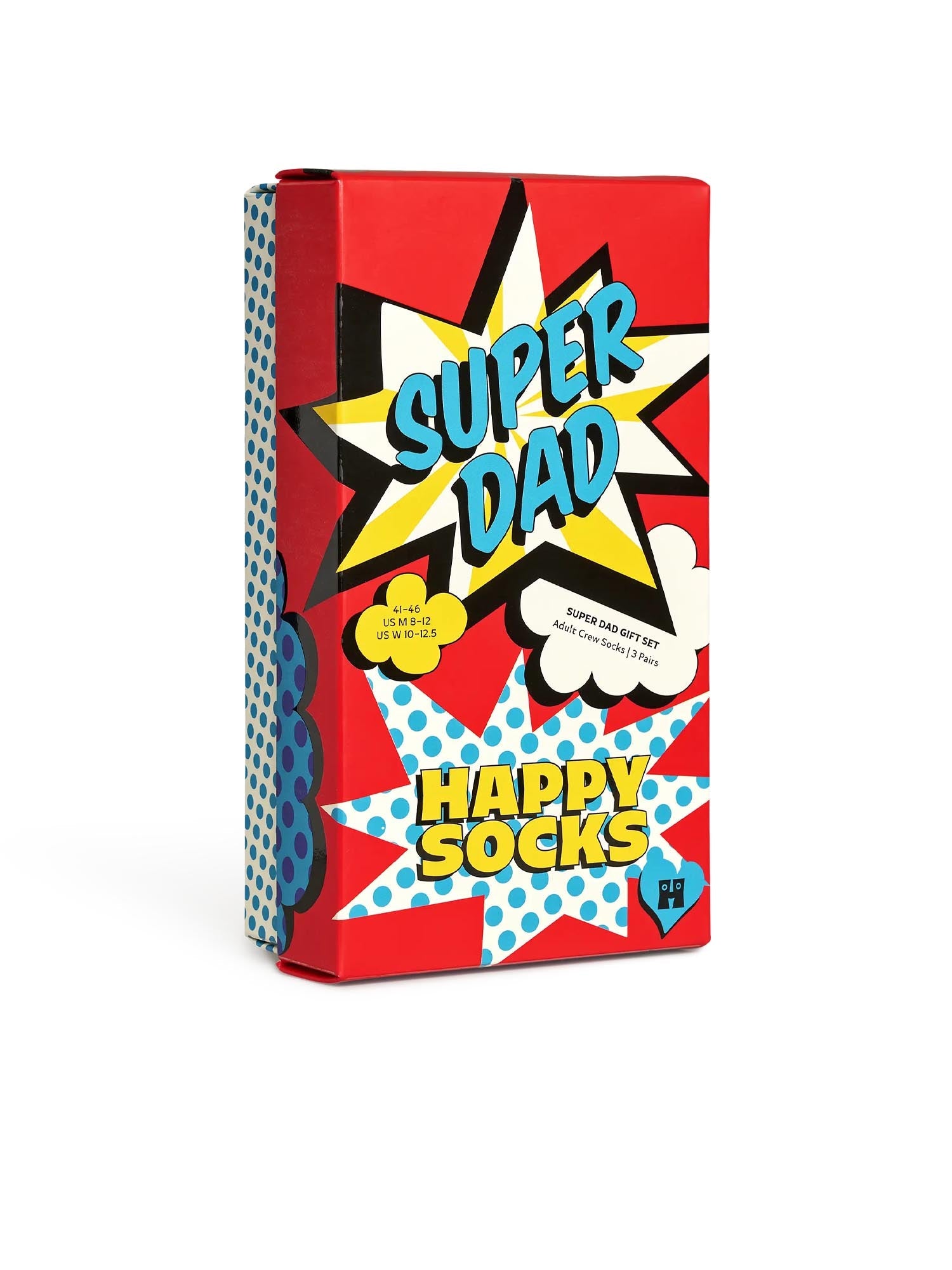 Happy Socks Confezione regalo da 3 paia di calzini Super Dad Nero