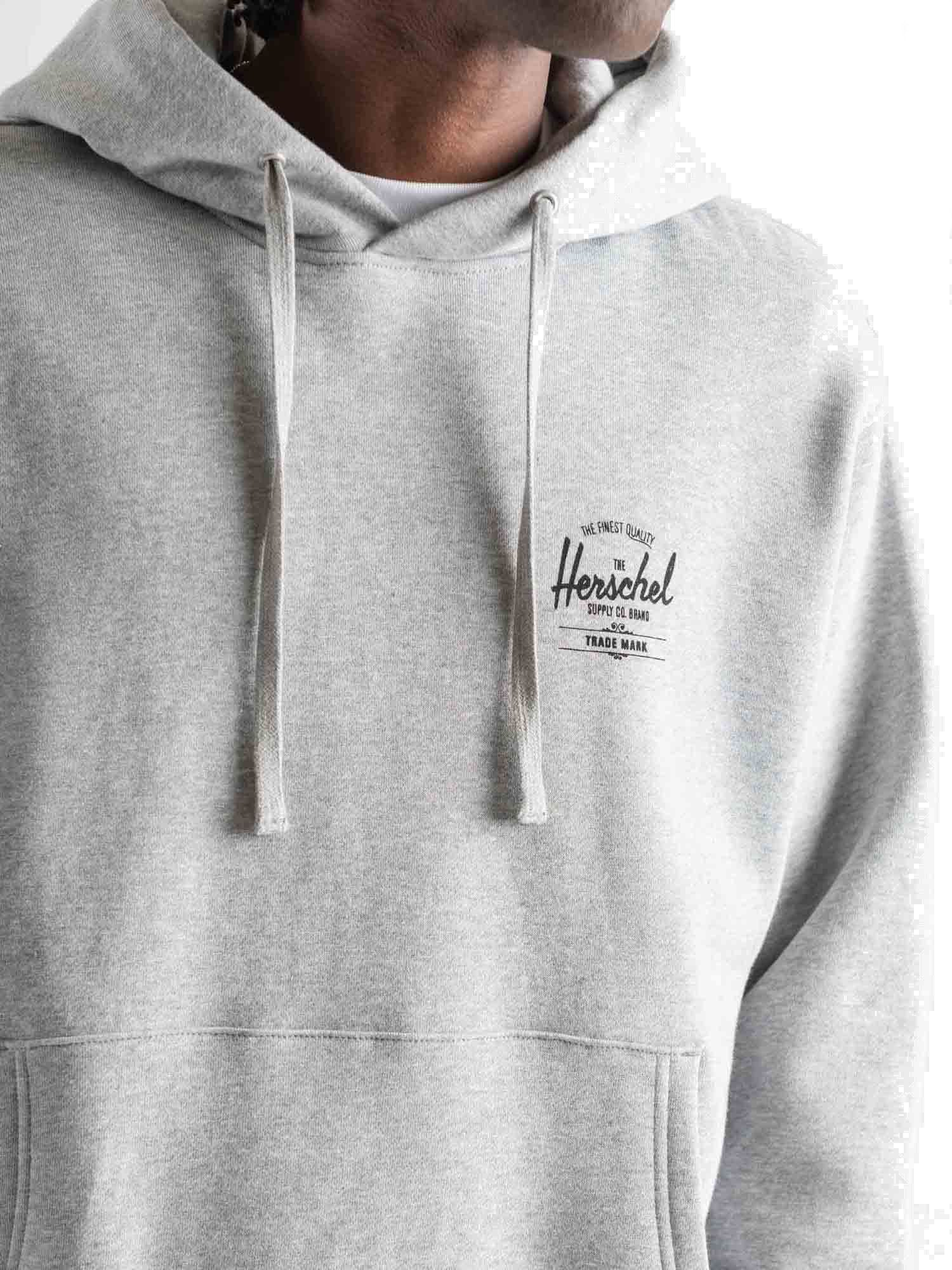 Herschel Basic Hoodie Men Grigio