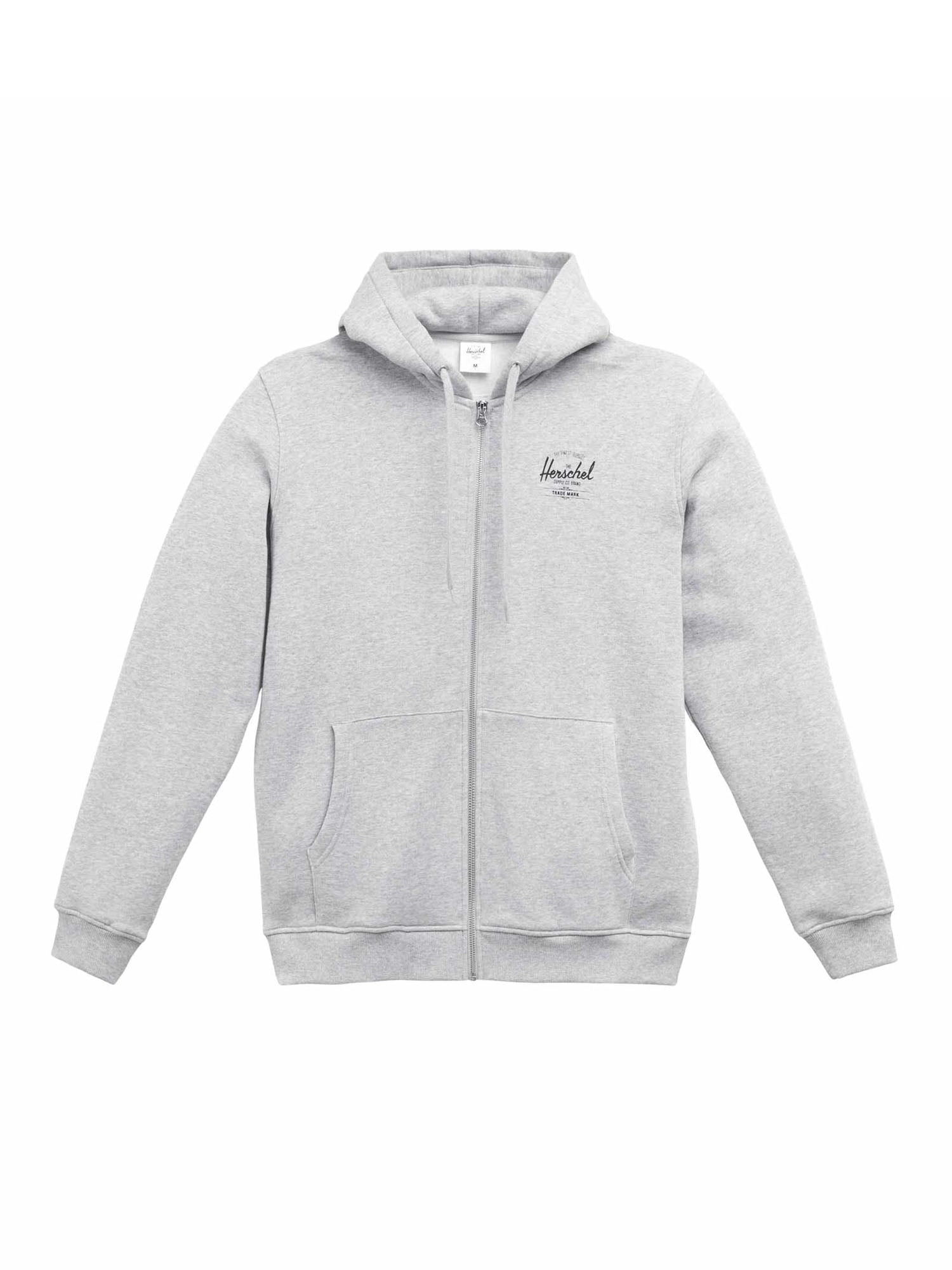 Herschel Basic Zip Hoodie Men Grigio