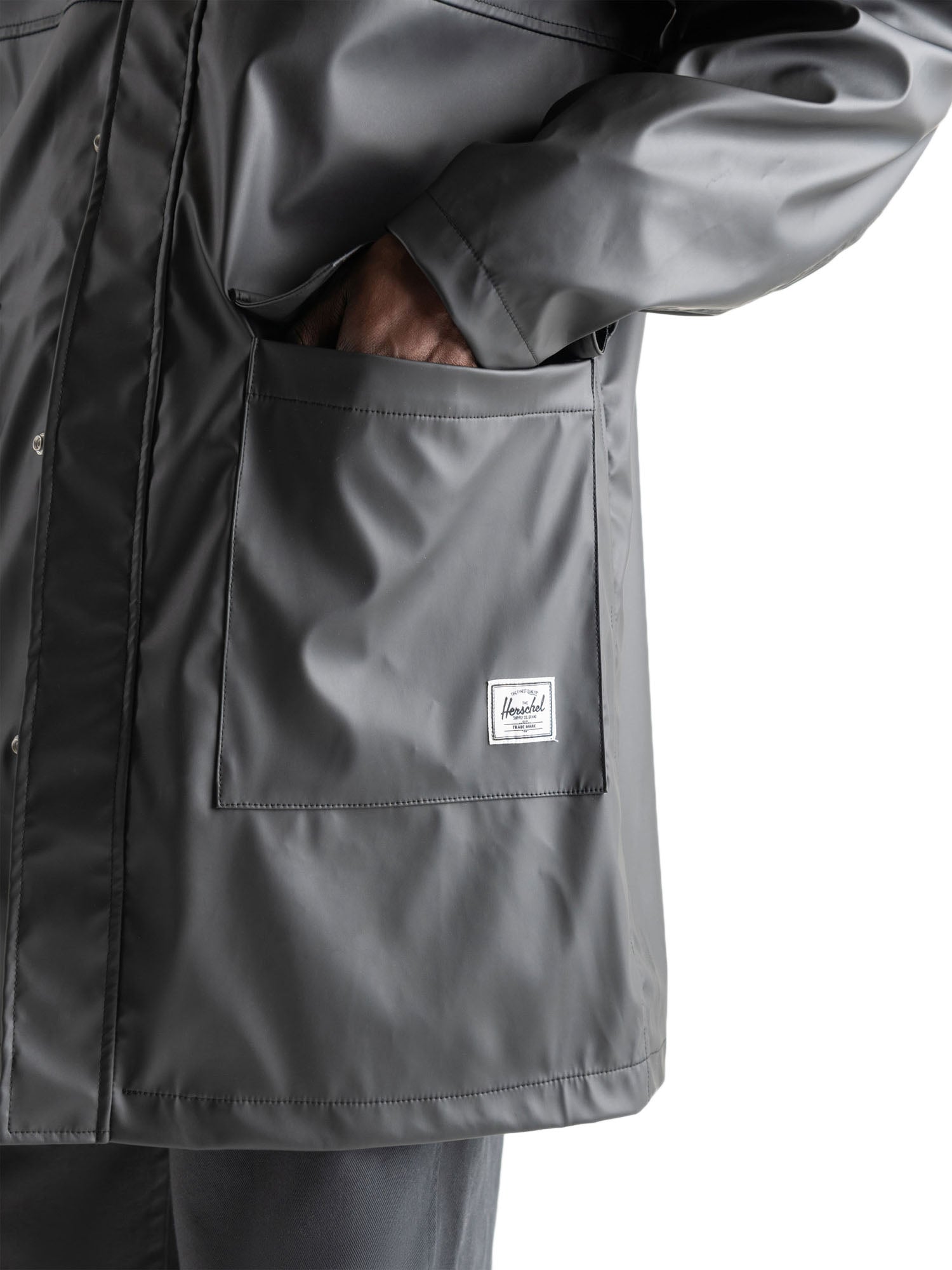 Herschel Long Classic Rain Jacket Nero