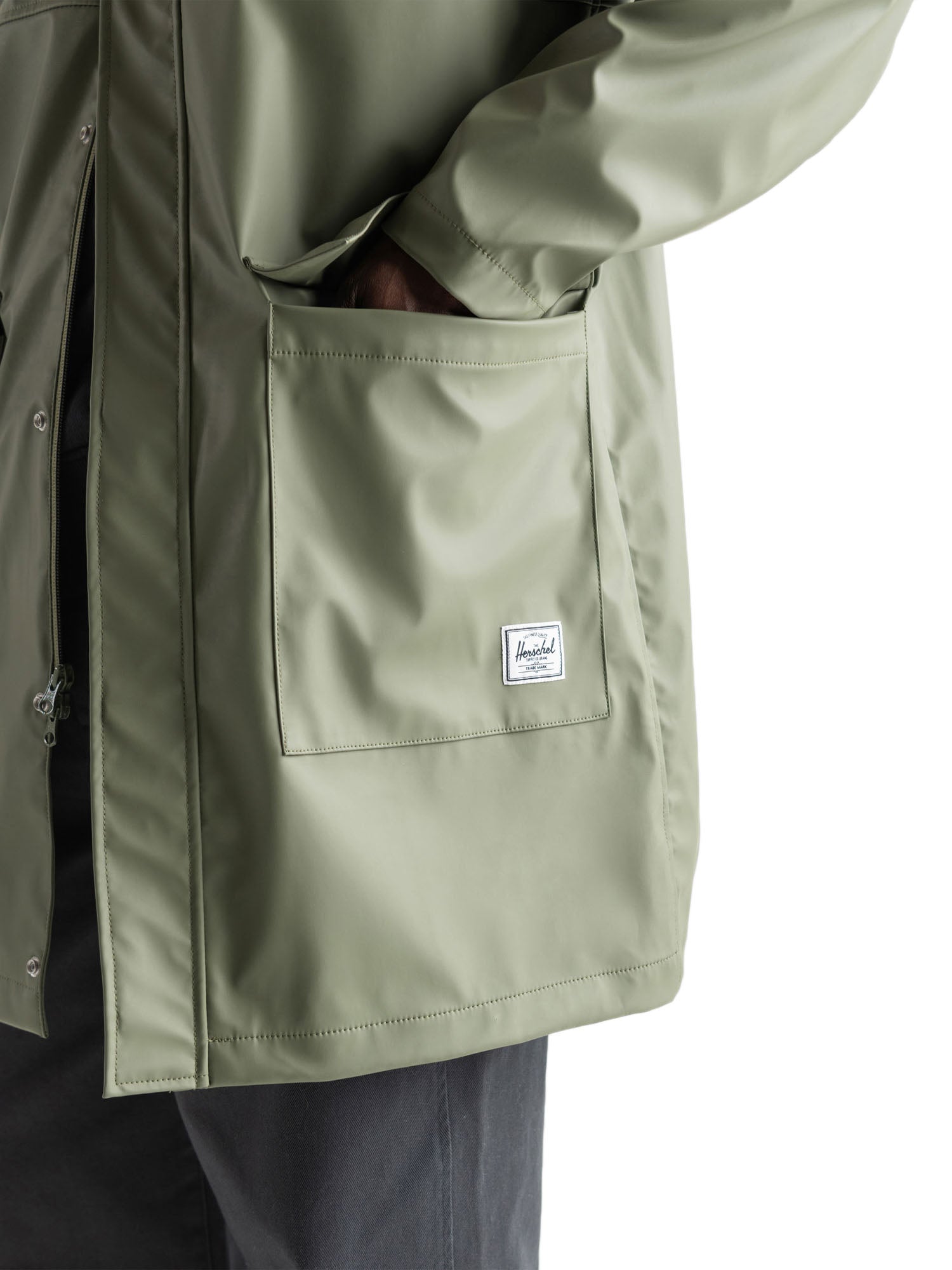 Herschel Long Classic Rain Jacket Verde