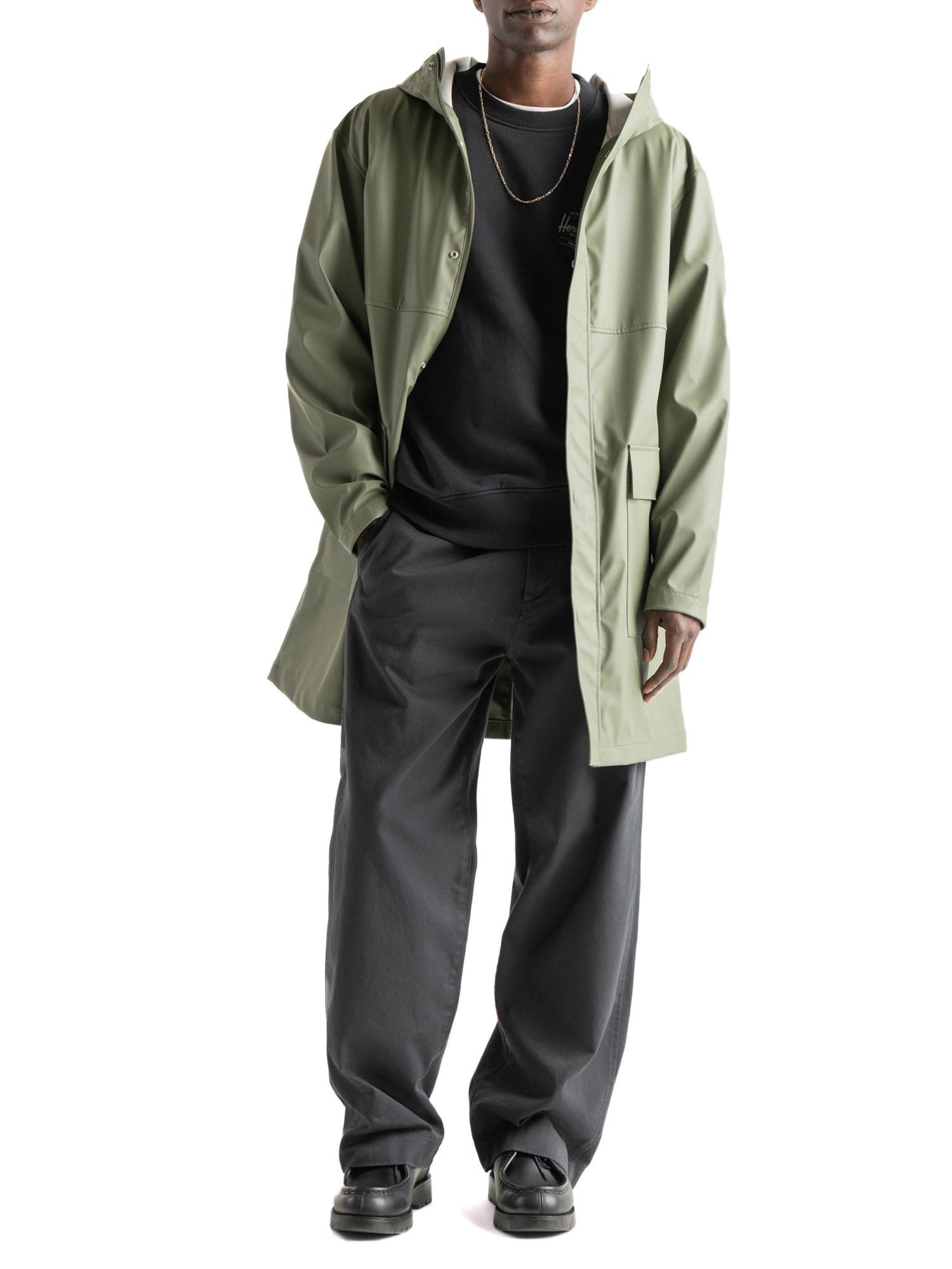 Herschel Long Classic Rain Jacket Verde