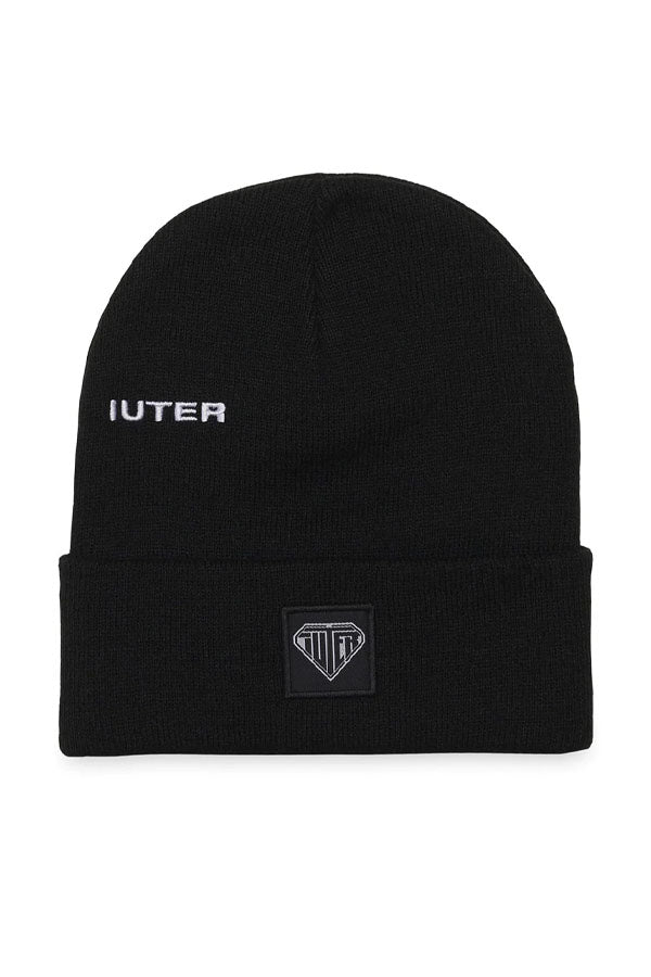 Iuter Beanie Logo Fold Nero