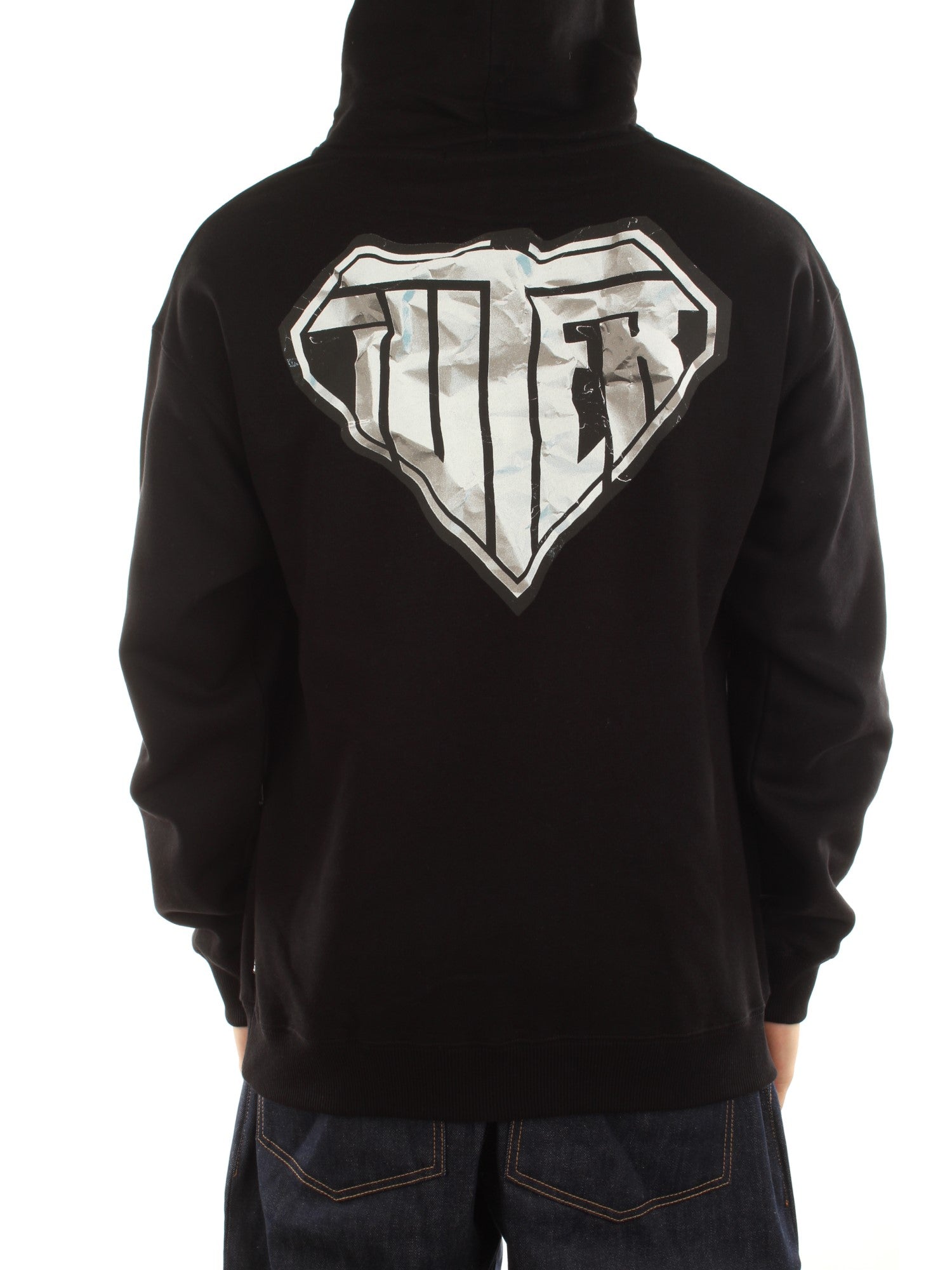 Iuter Crumple Logo Hoodie Nero