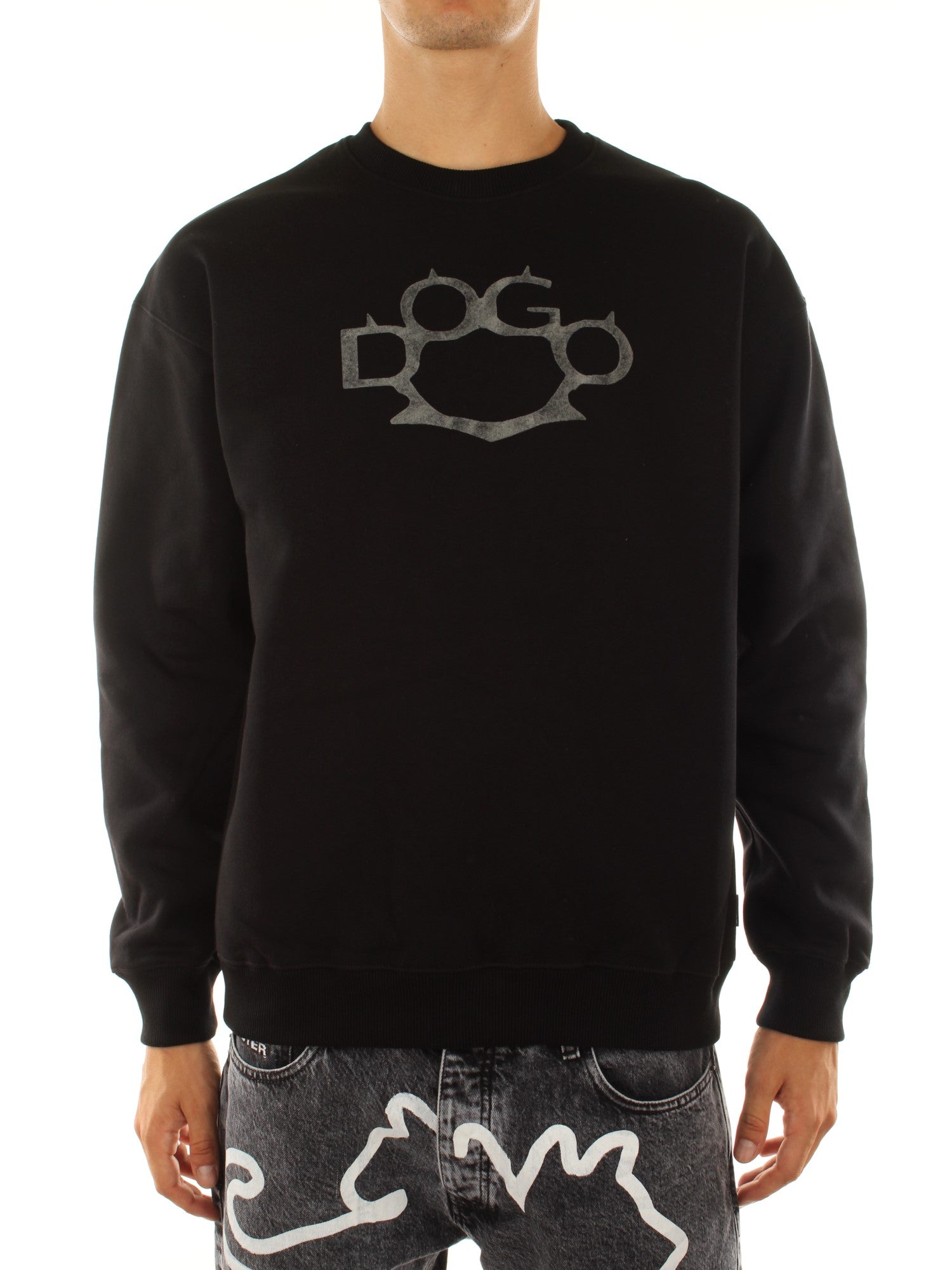 Iuter Dogo Og Logo Crewneck Nero