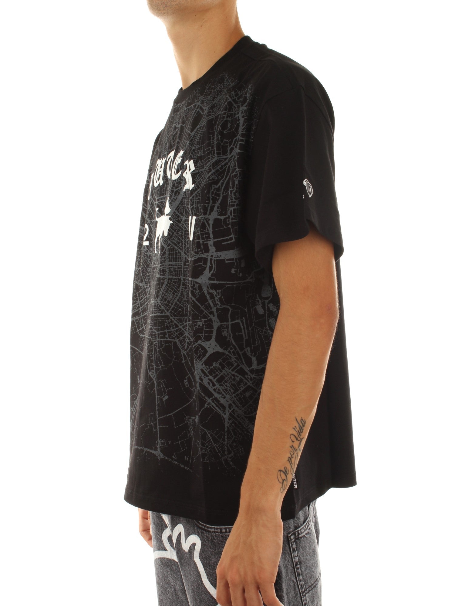 Iuter Milano Map Logo Tee Nero