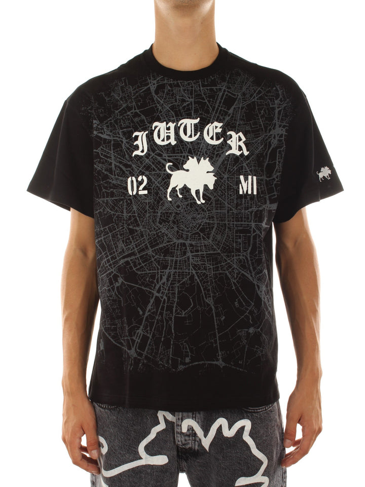 Iuter Milano Map Logo Tee Nero