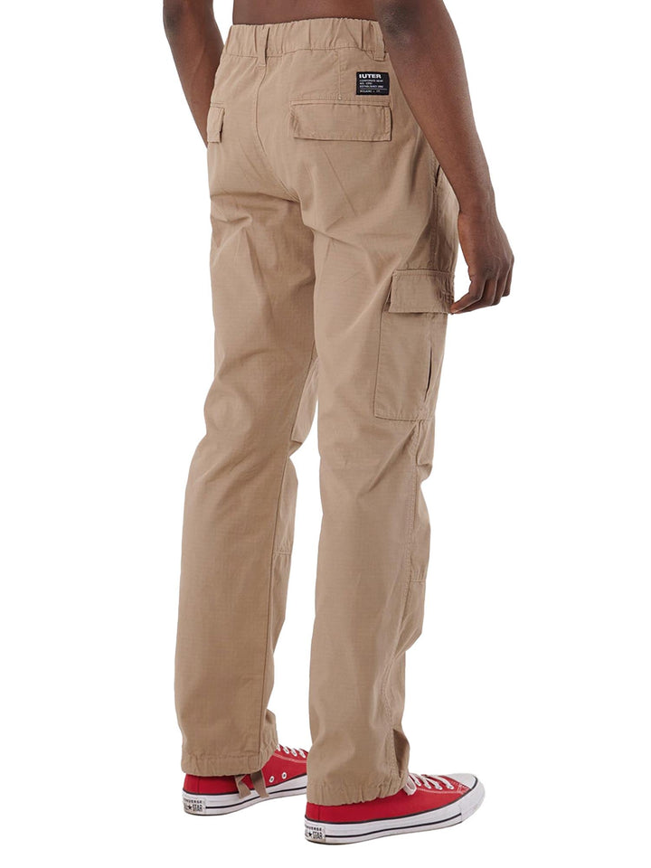 Iuter Pantaloni Cargo Canvas Marrone