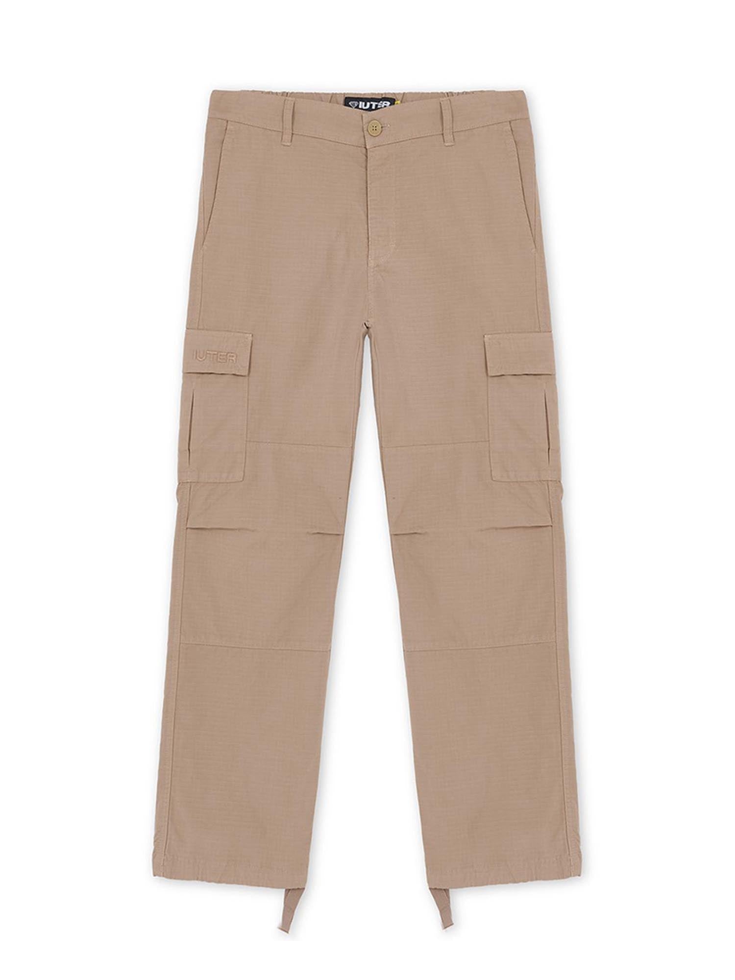 Iuter Pantaloni Cargo Canvas Marrone