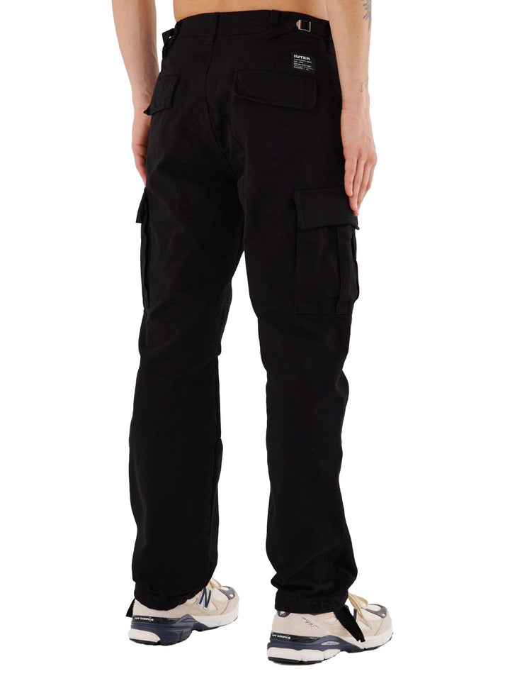 Iuter Pantaloni Cargo Canvas Nero