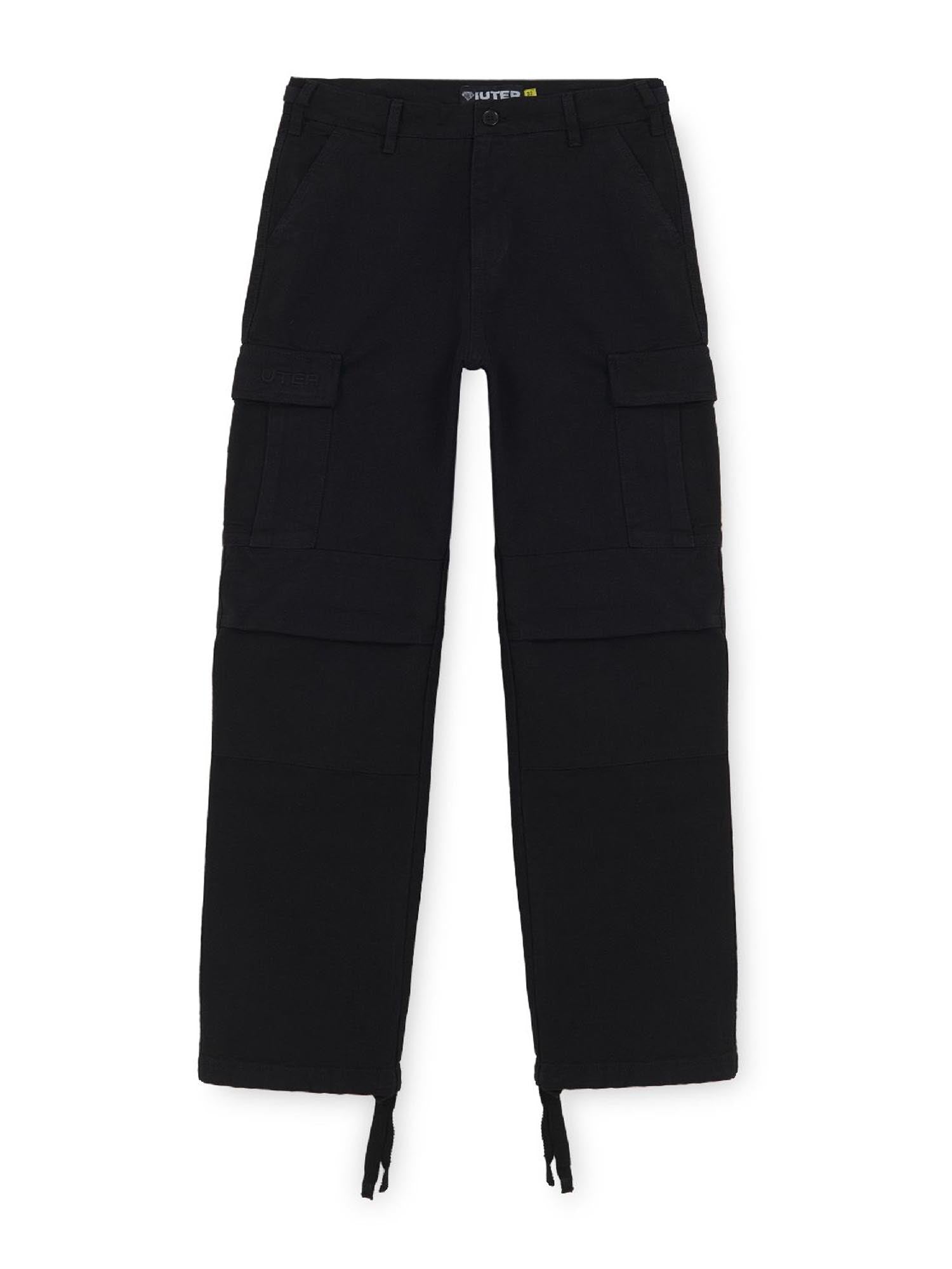 Iuter Pantaloni Cargo Canvas Nero