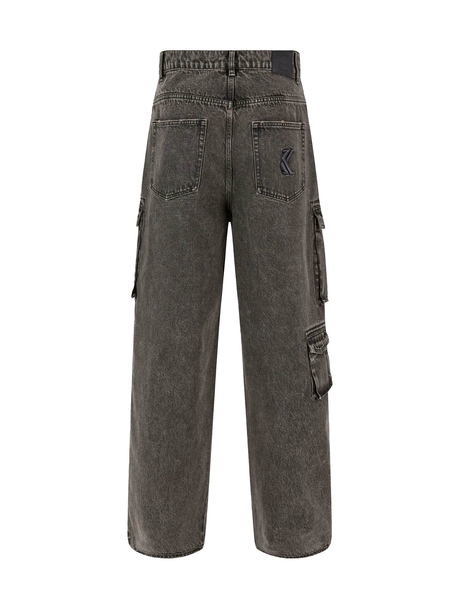 Karl Kani Jeans OG Washed Denim Baggy Pants Grigio