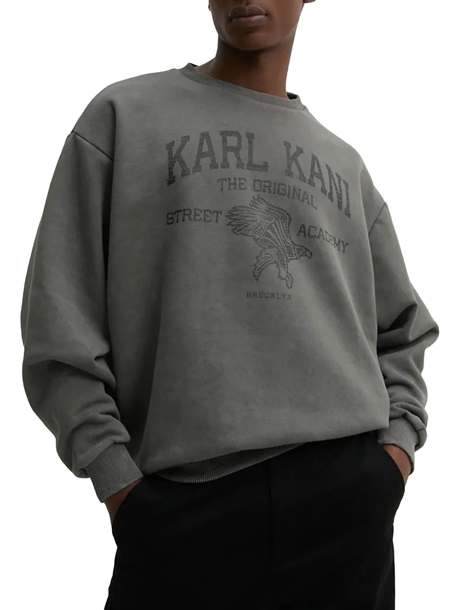 Karl Kani Kani Street Academy OS Crew Grigio