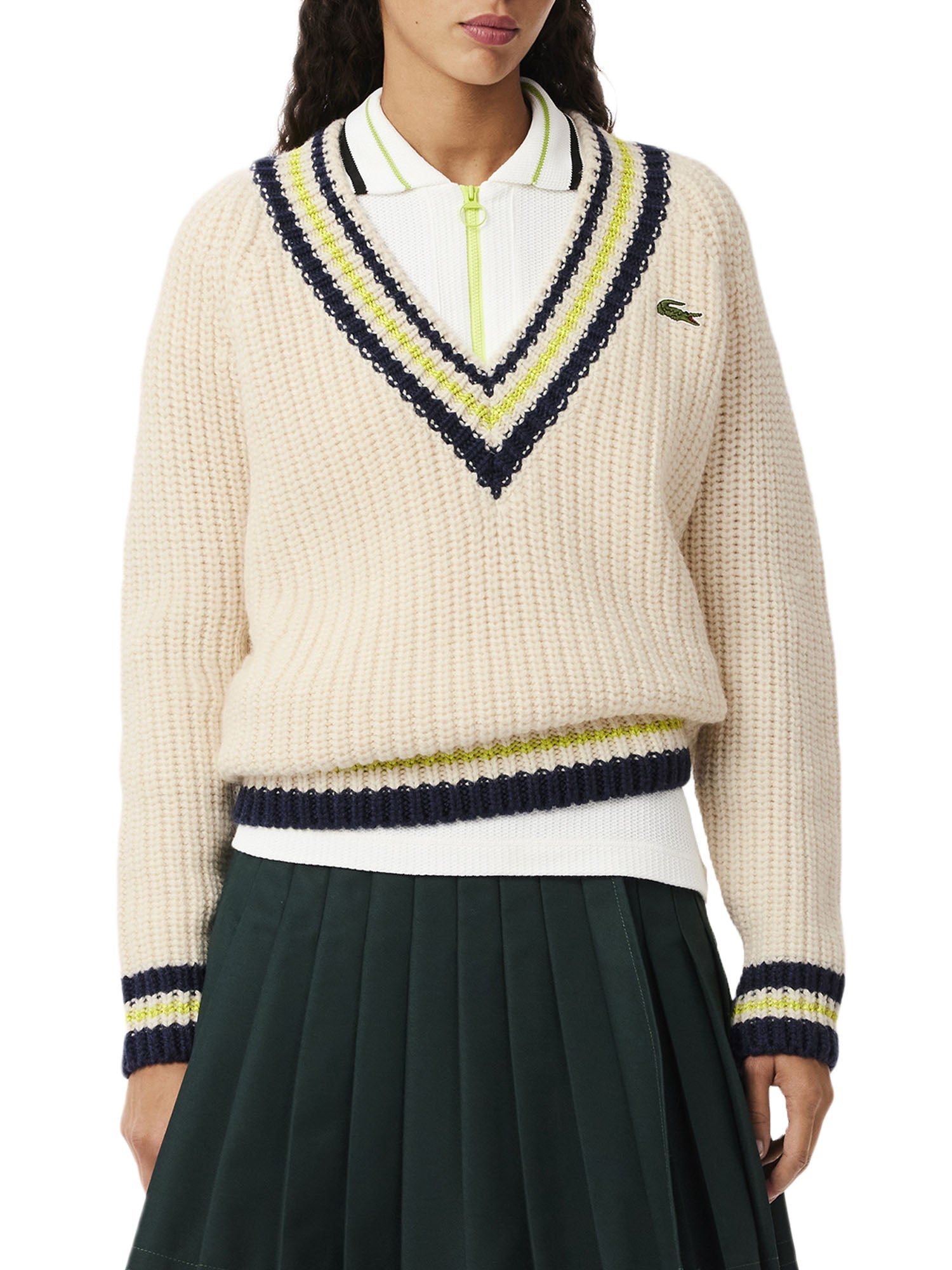 Lacoste Maglione da tennis oversize Beige