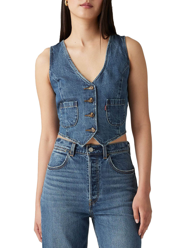 Levi's® Gilet Sartoriale In Denim Blu