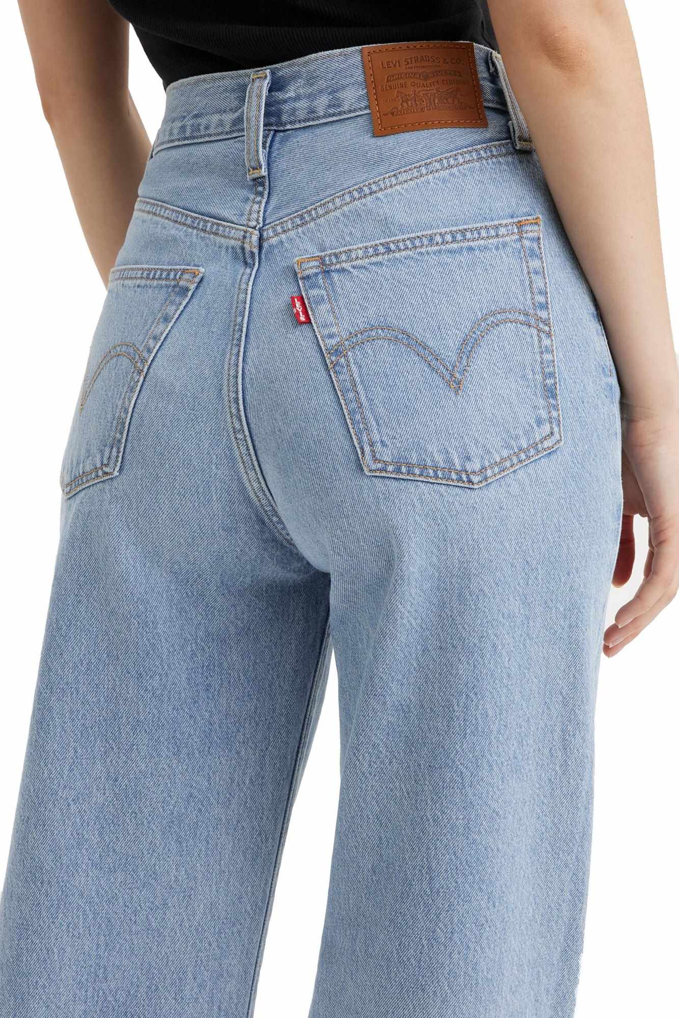 Levi's® Jeans Ribcage a gamba ampia Azzurro