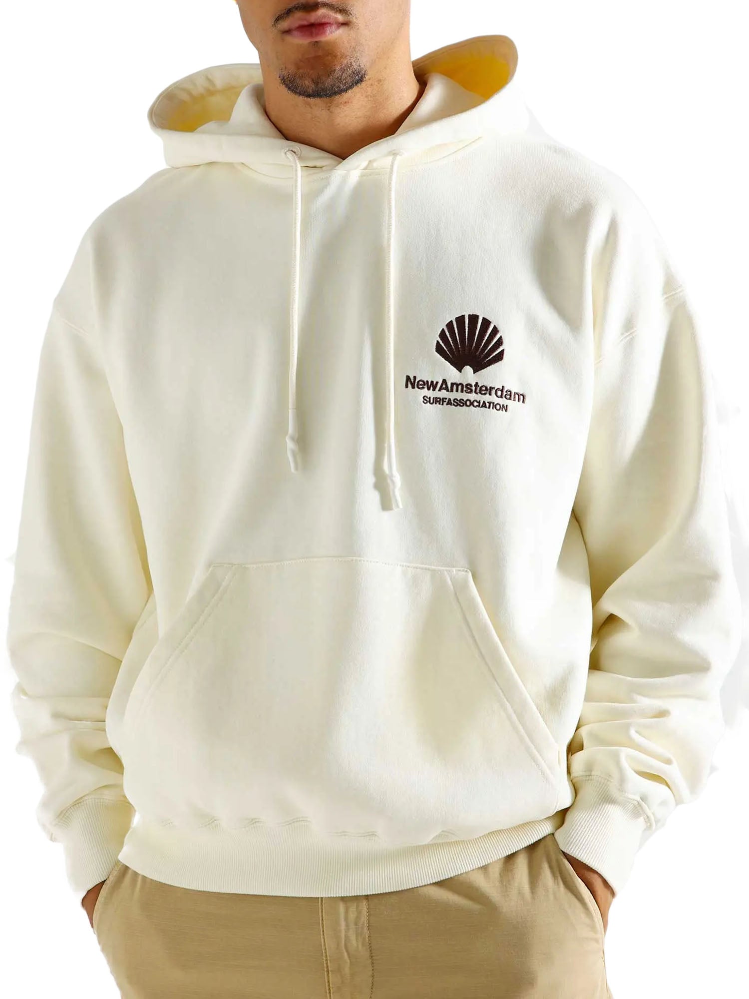 New Amsterdam Surf Association Logo Hoodie Bianco