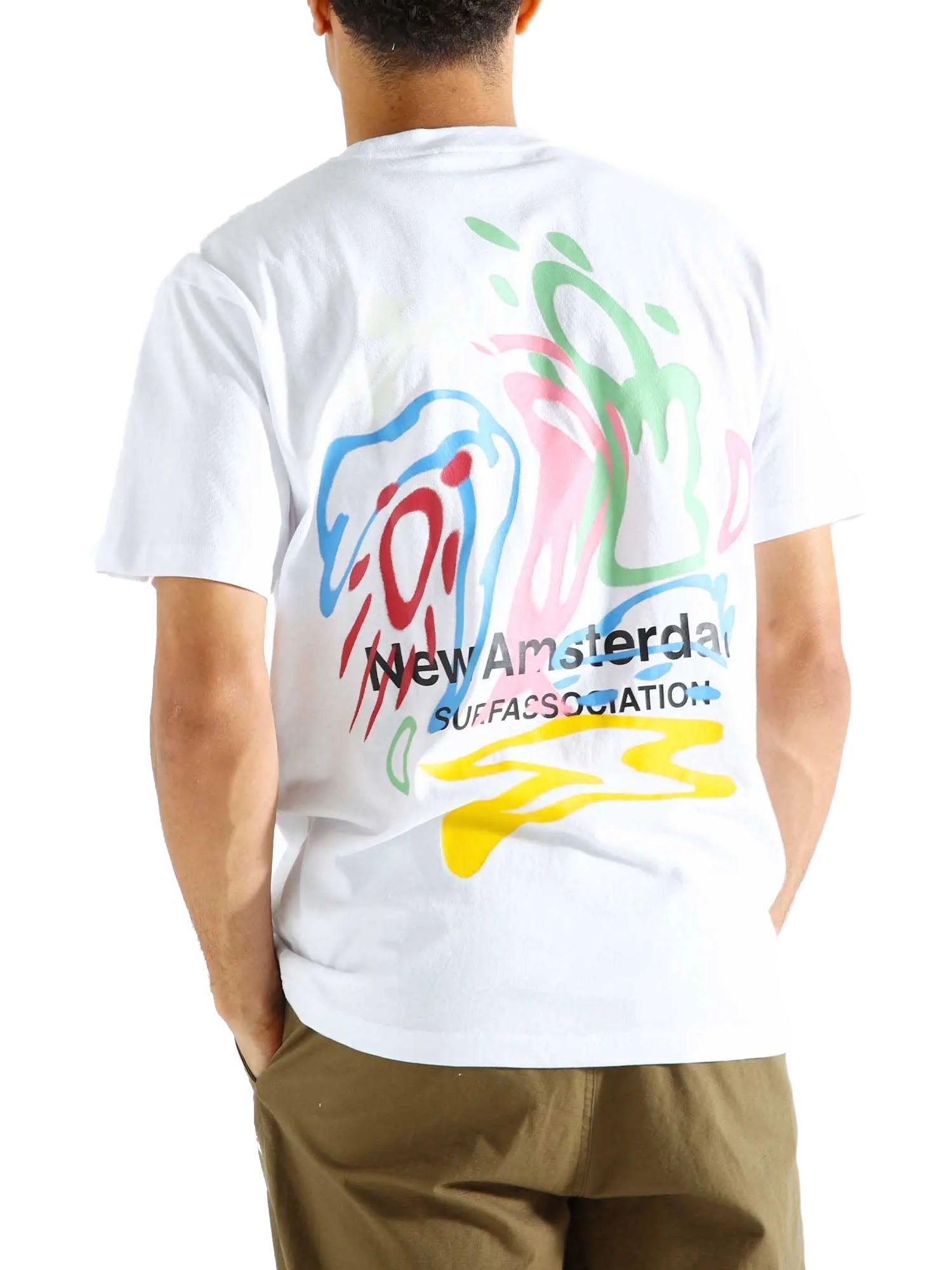 New Amsterdam Surf Association Weather Icons Tee Bianco