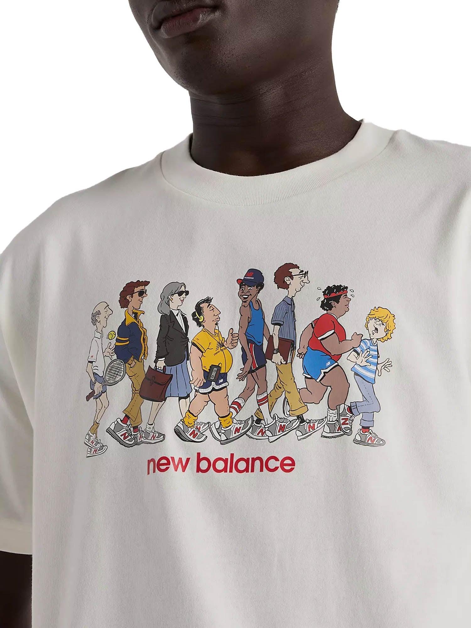 New Balance Athletics Relaxed Archive Walk T-Shirt Bianco