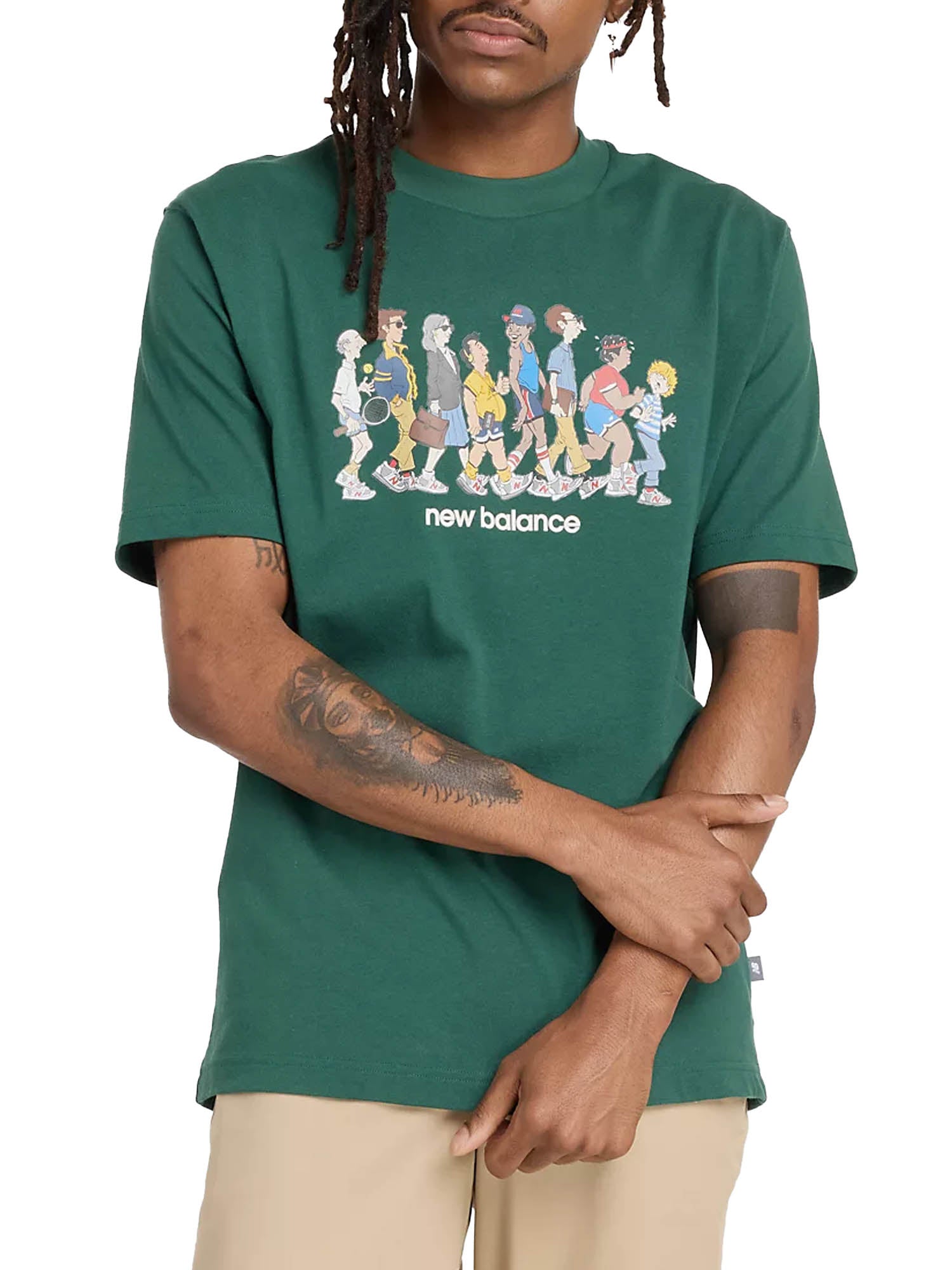 New Balance Athletics Relaxed Archive Walk T-Shirt Verde