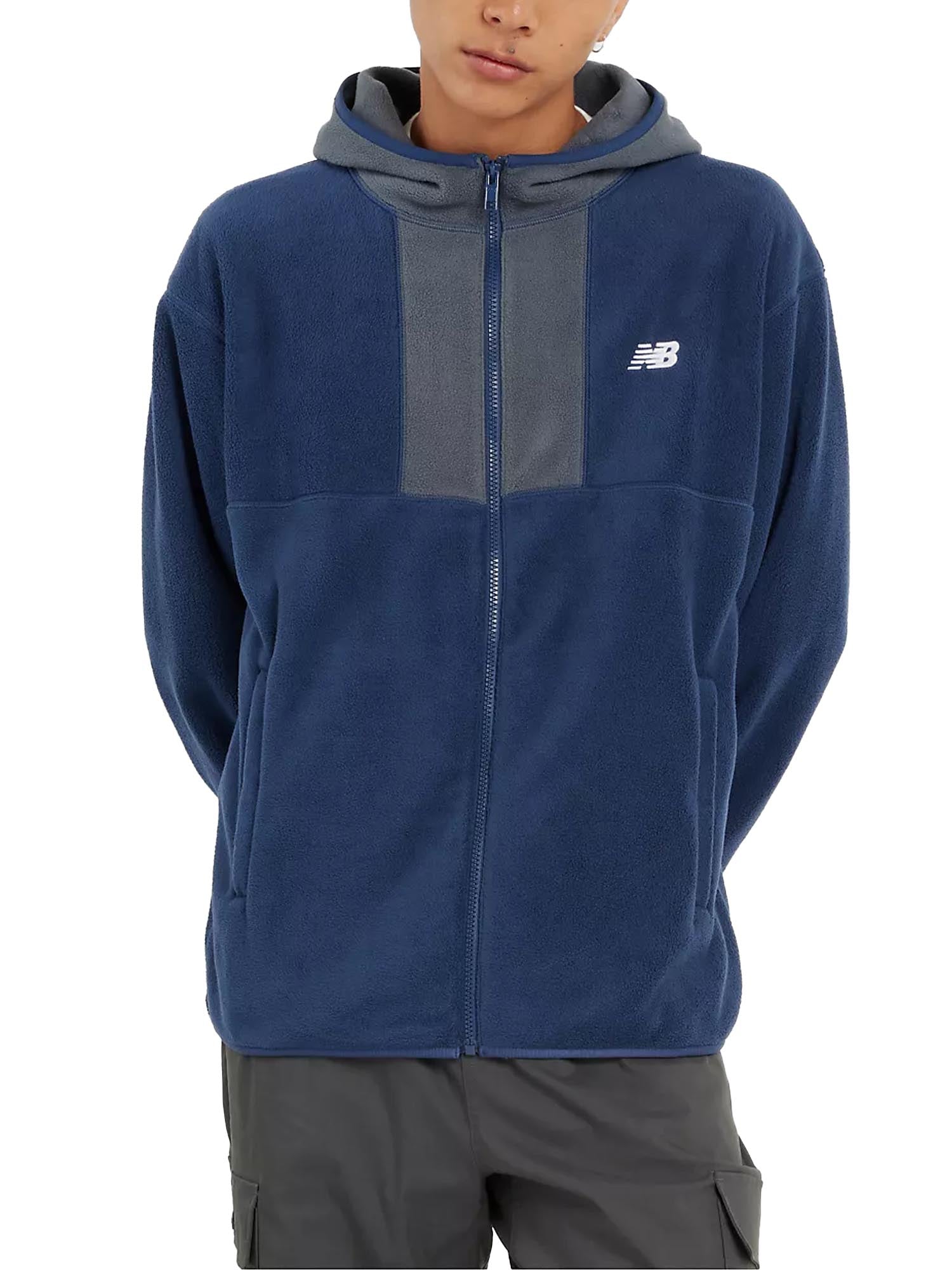 New Balance Polar Fleece Hooded Jacket Blu