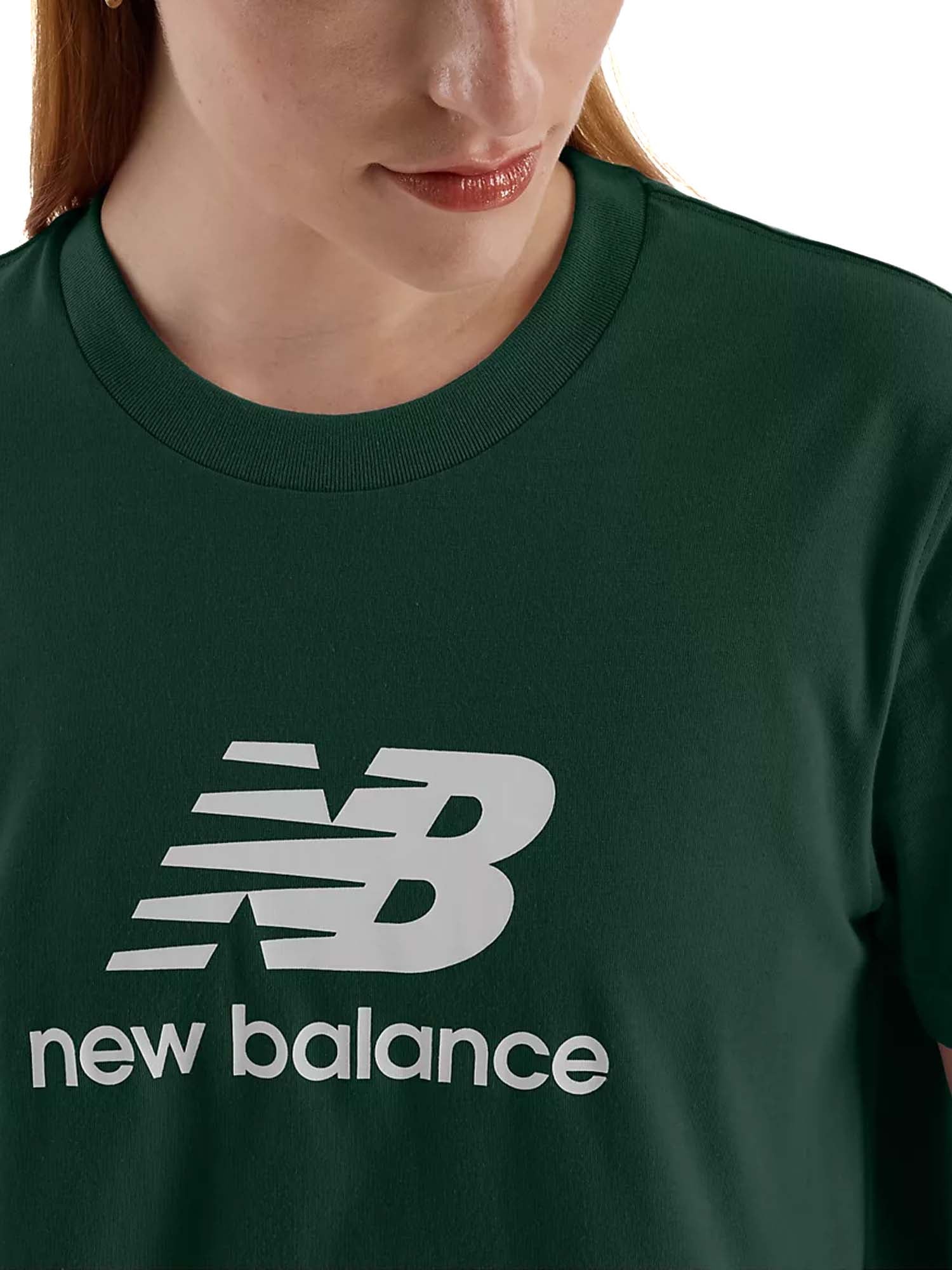 New Balance Sport Essentials Jersey Logo T-Shirt Verde