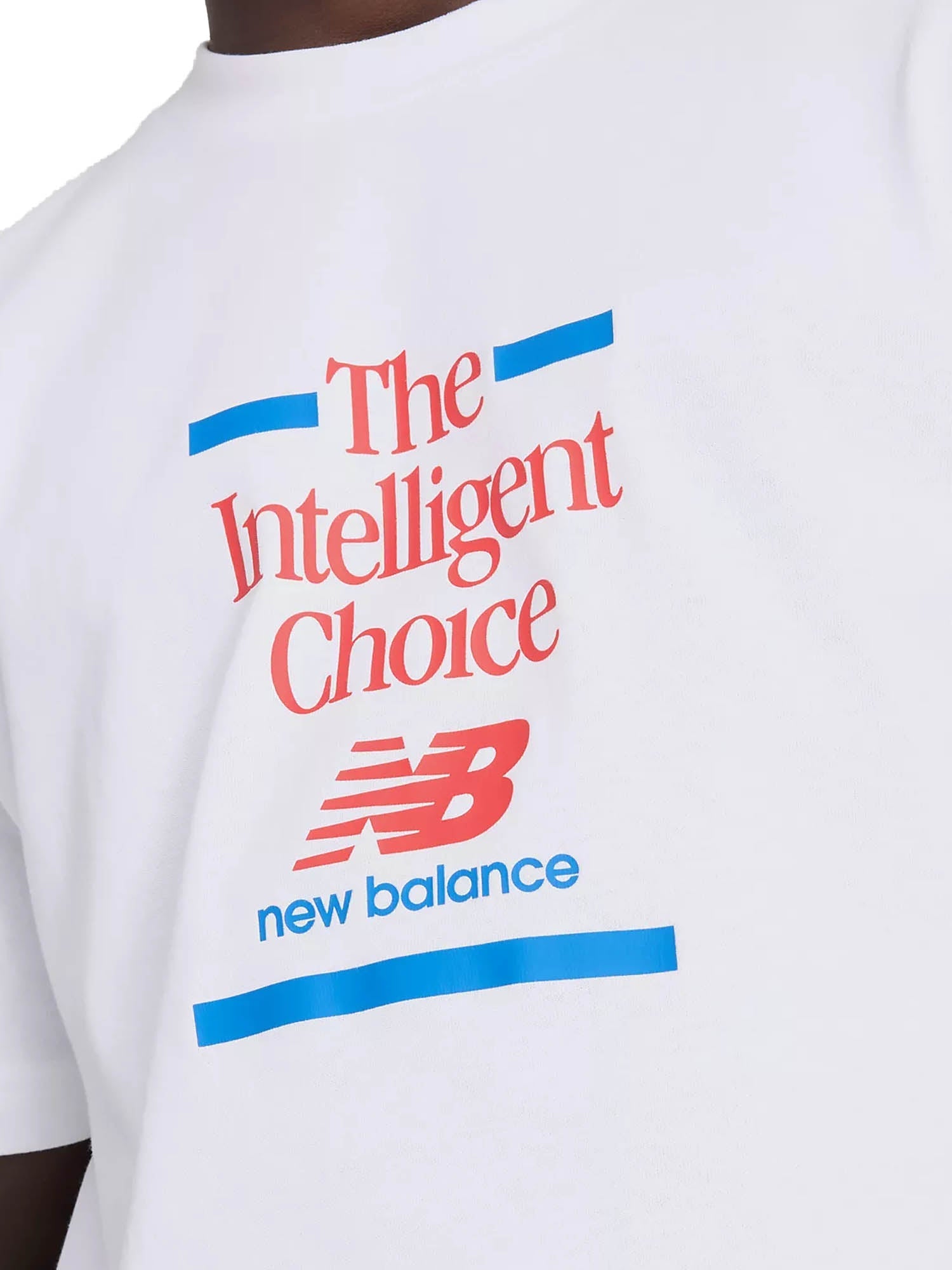 New Balance T-Shirt Athletics Relaxed Choice Bianco