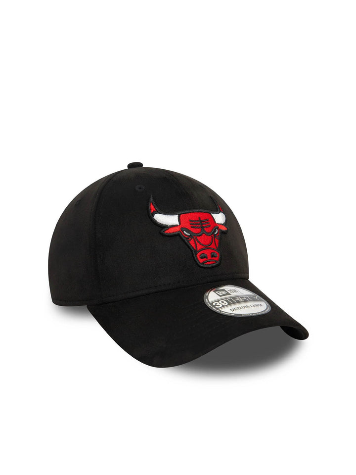 New Era Cappellino 39THIRTY Chicago Bulls Faux Suede Nero