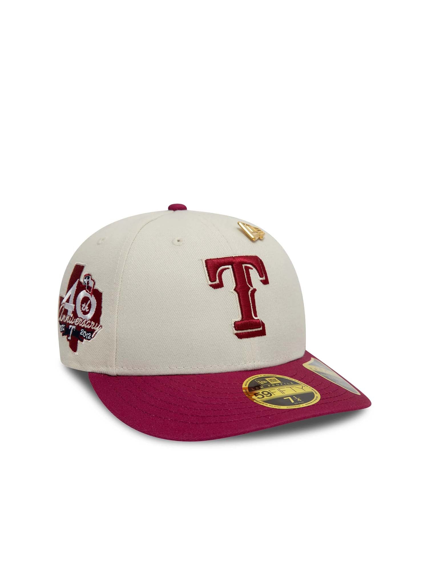 New Era Cappellino 59FIFTY Low Profile Texas Rangers Bianco