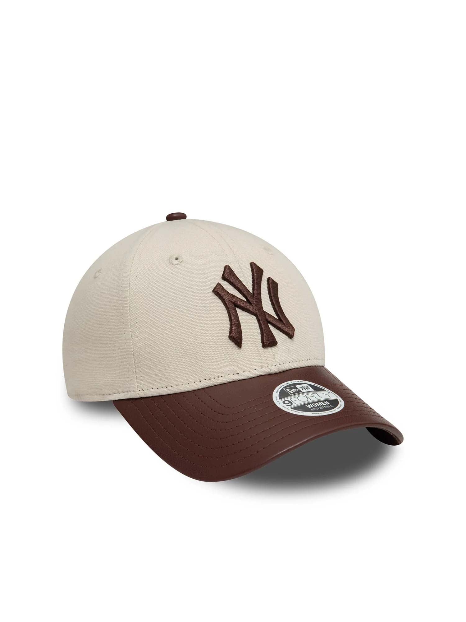 New Era Cappellino 9FORTY New York Yankees PU Donna Grigio