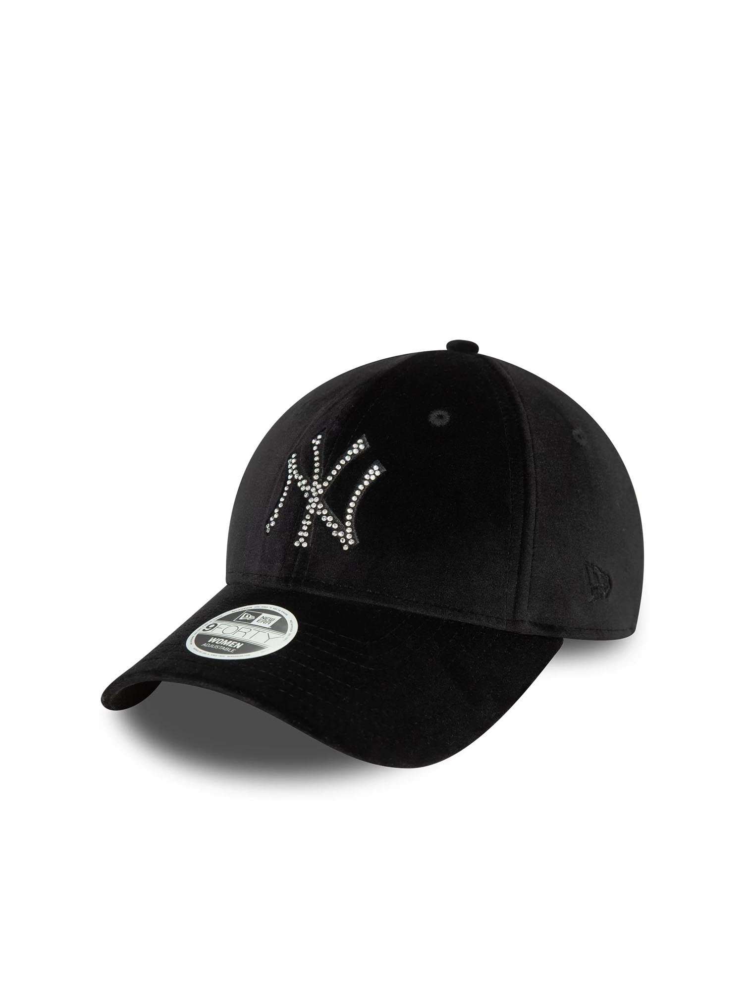 New Era Cappellino 9FORTY New York Yankees Velour Diamante Donna Nero