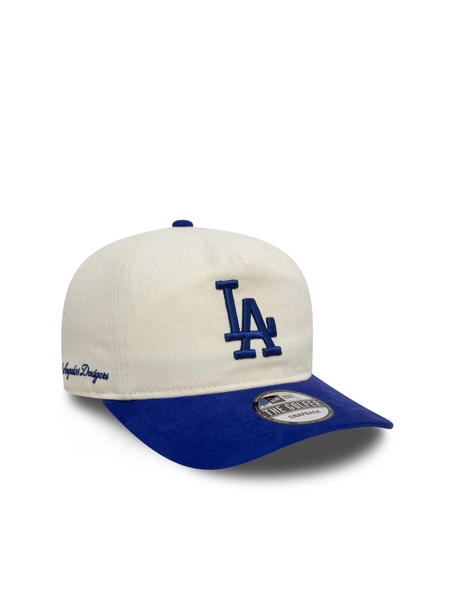 New Era Cappellino Golfer LA Dodgers Script Precurved Bianco