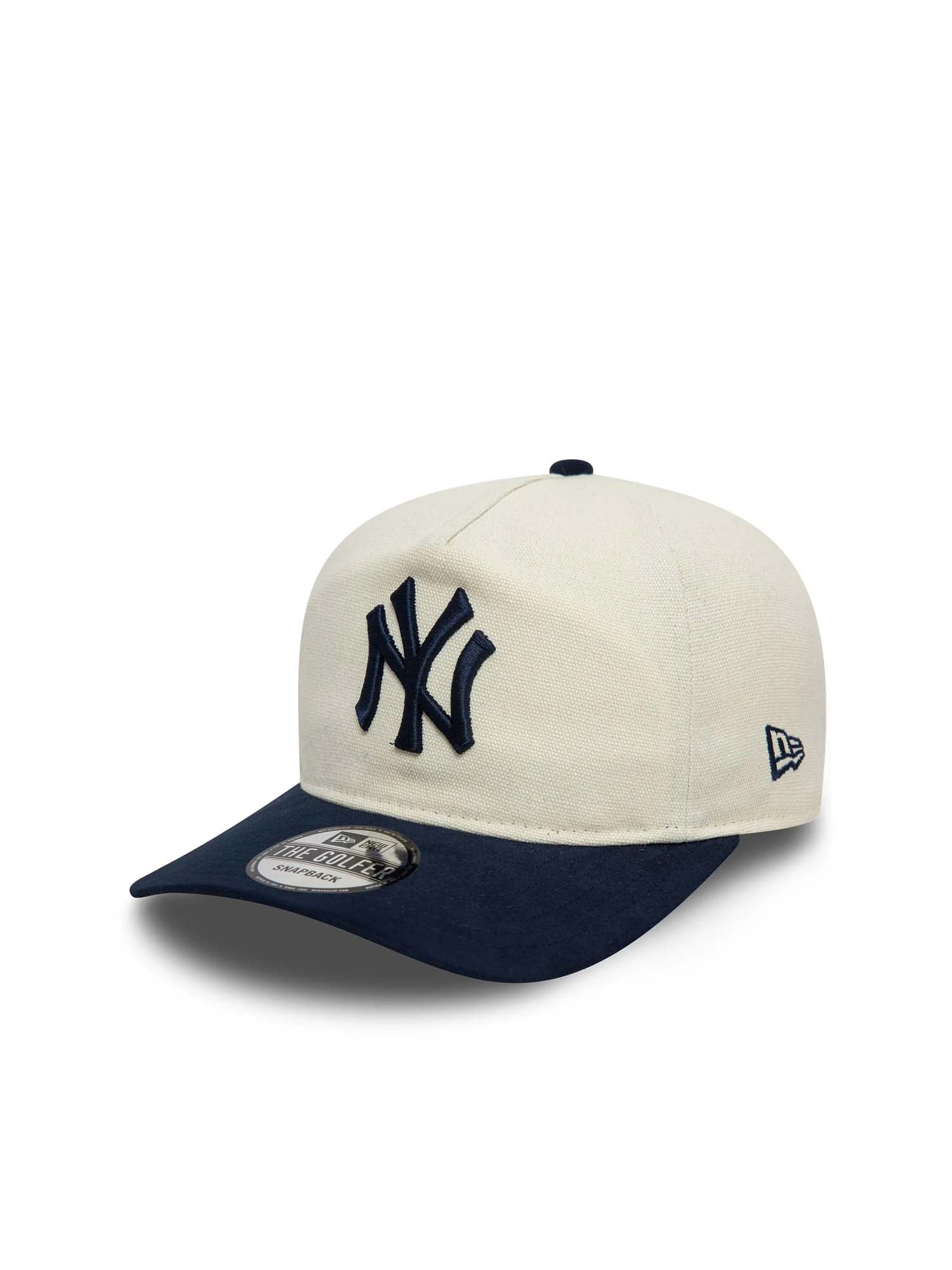 New Era Cappellino Golfer New York Yankees Script Precurved Bianco