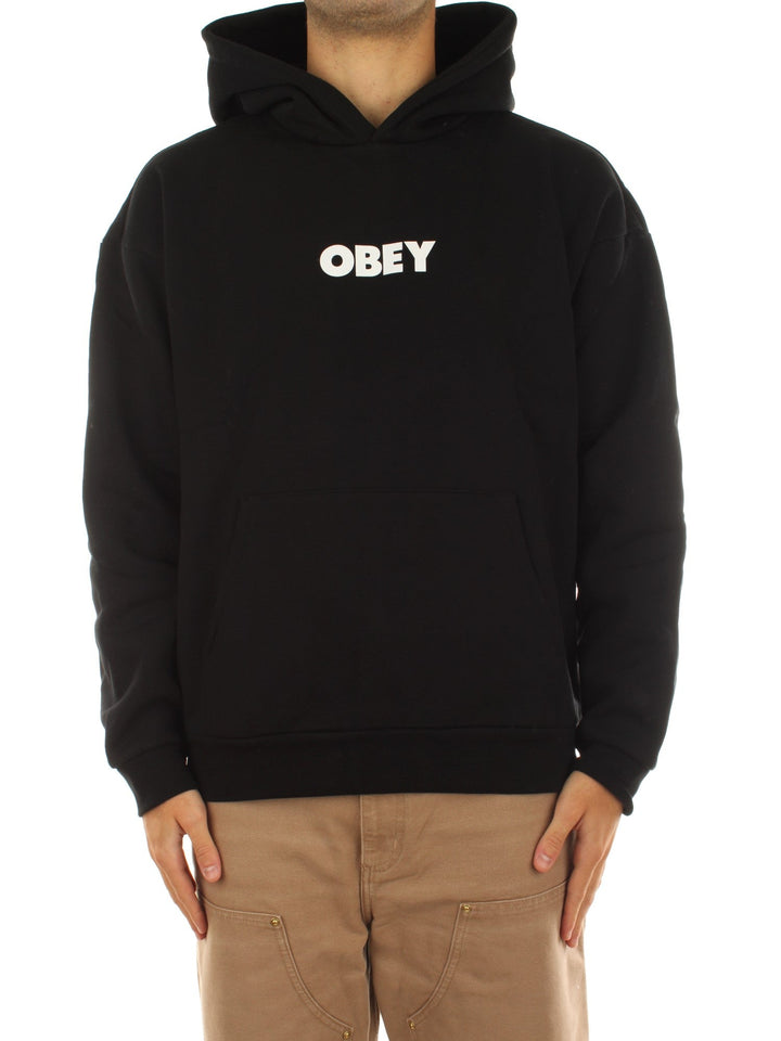 Obey Bold Extra Heavy Hood Fleece Nero