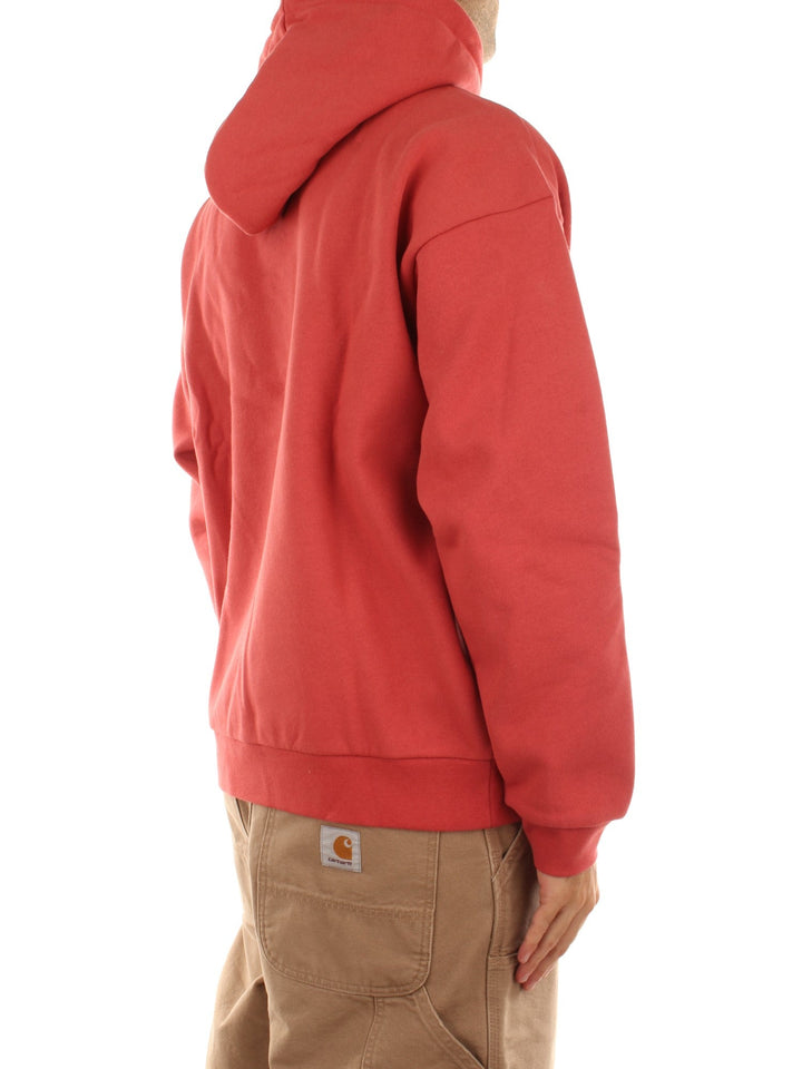 Obey Bold Extra Heavy Hood Fleece Rosso