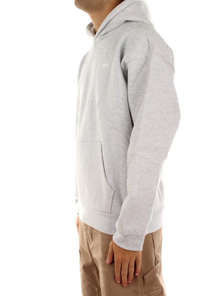 Obey Bold Star Extra Heavy Hood Fleece Grigio