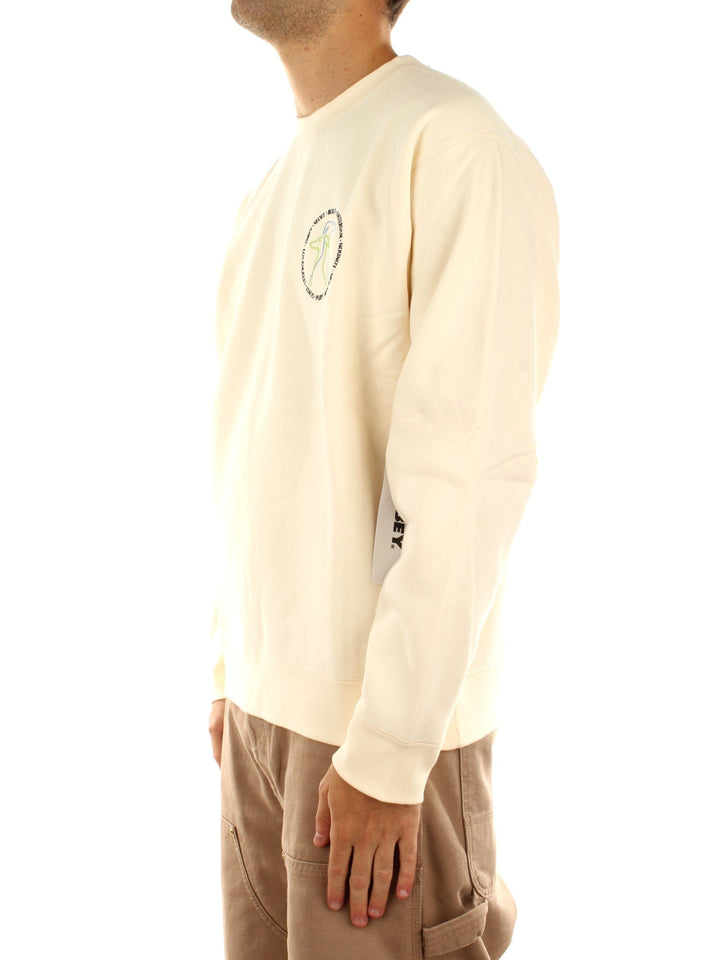 Obey City Dogs Crew Fleece Bianco