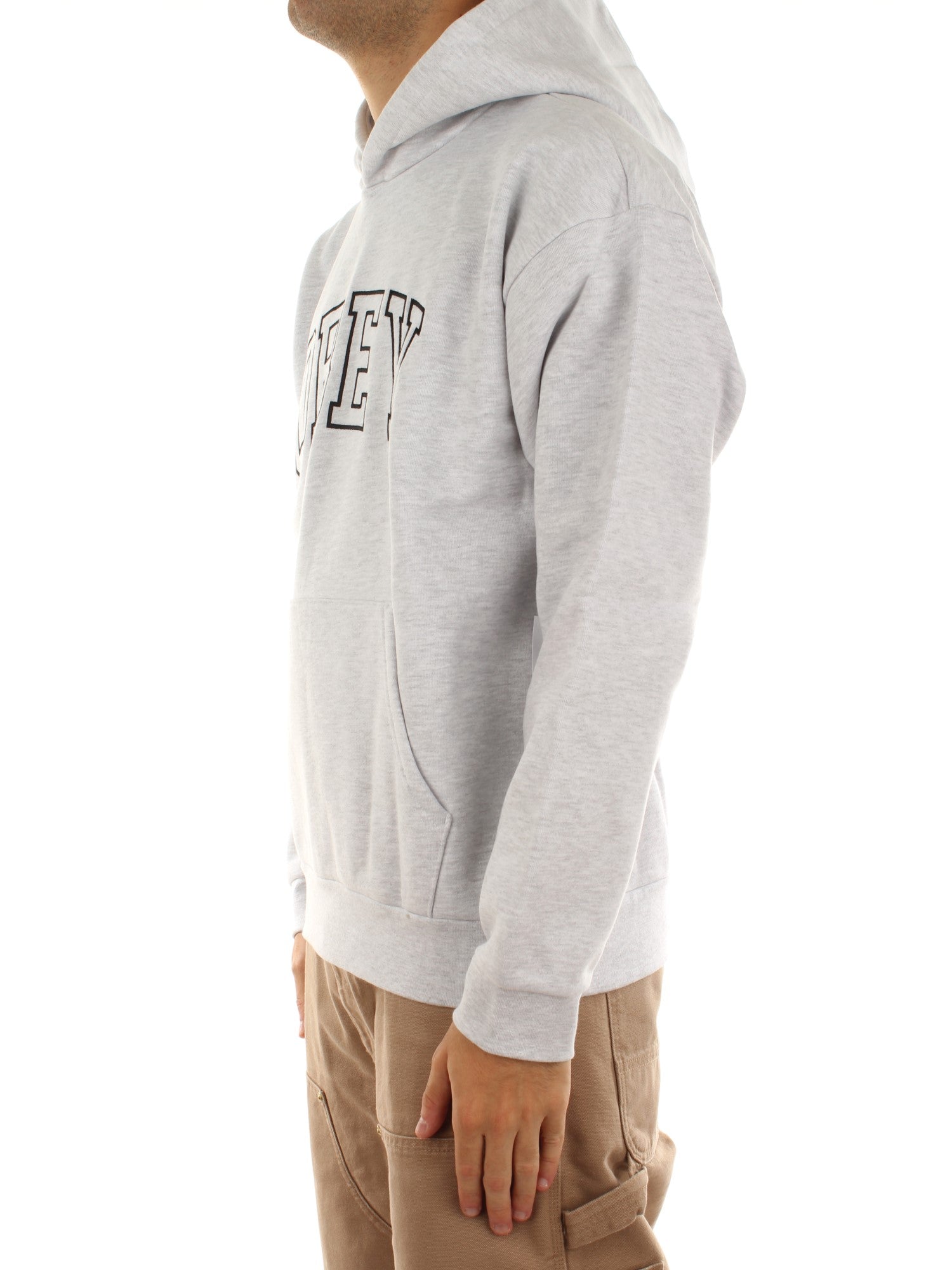 Obey Collegiate Extra Heavy Hood II Fleece Grigio