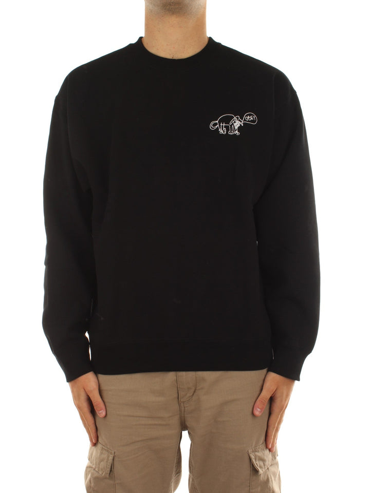 Obey Dog Doodle Crew Fleece Nero