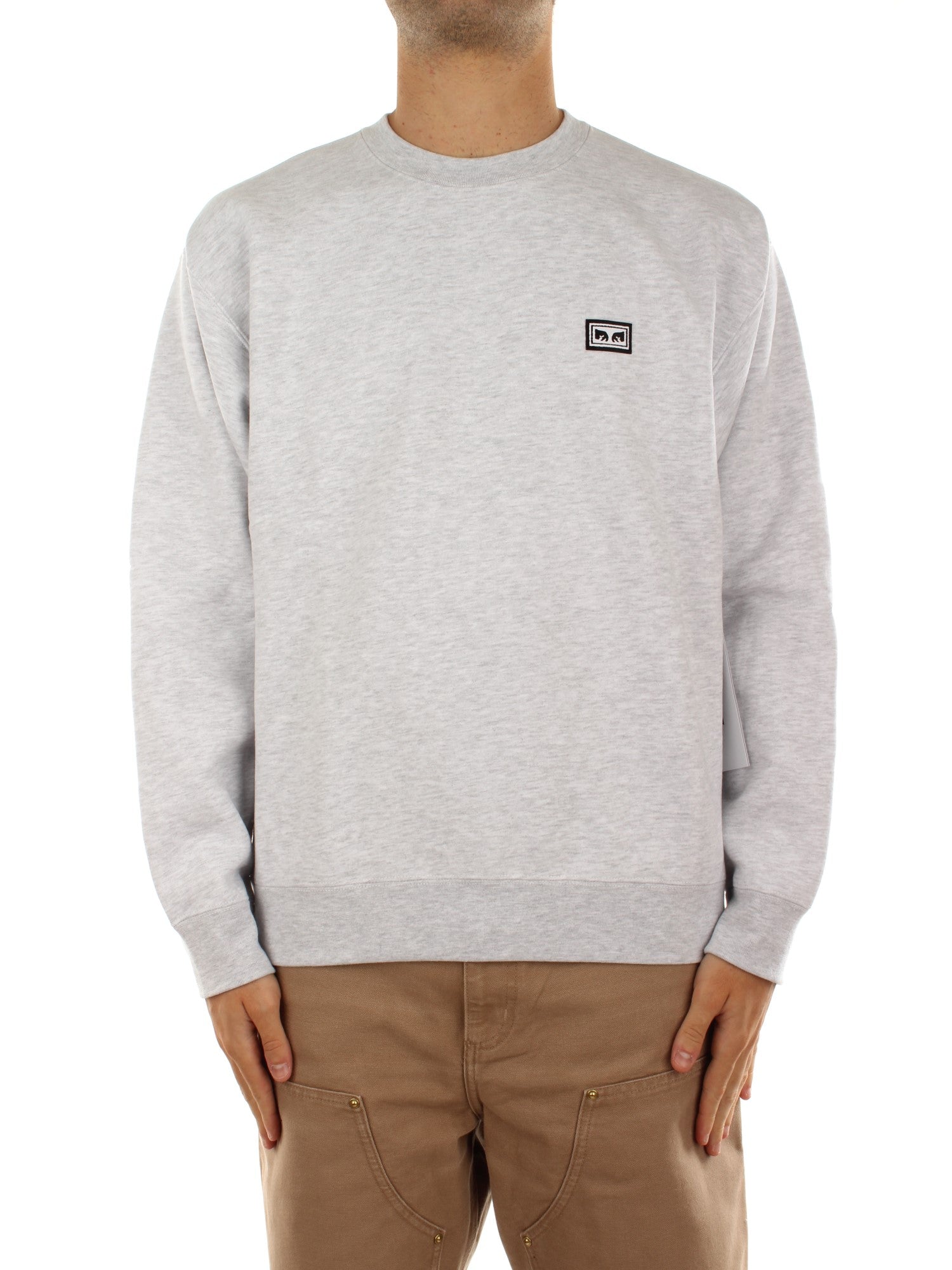 Obey Established Works Eyes Crew II Fleece Grigio