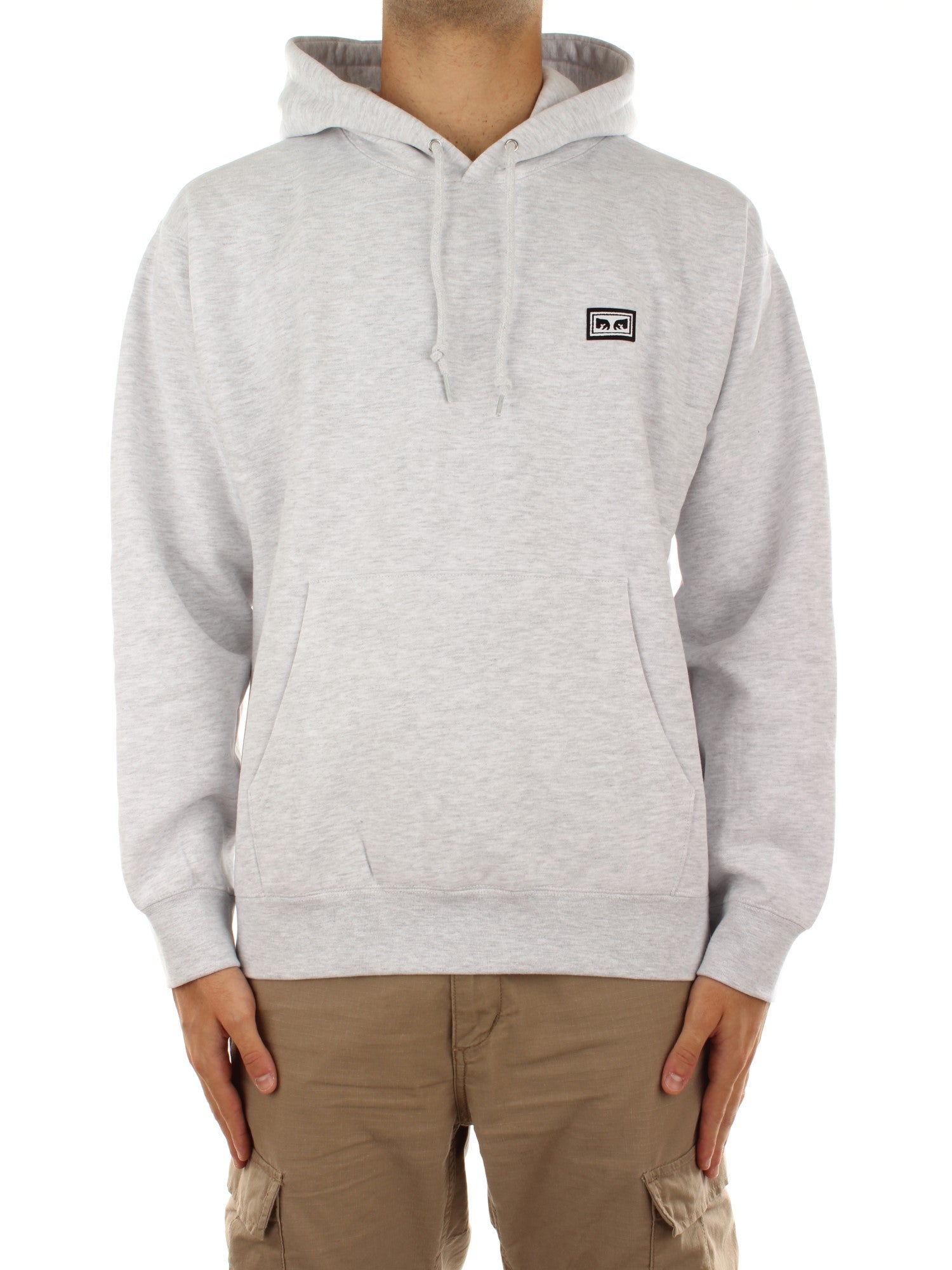 Obey Established Works Eyes Hood II Fleece Grigio