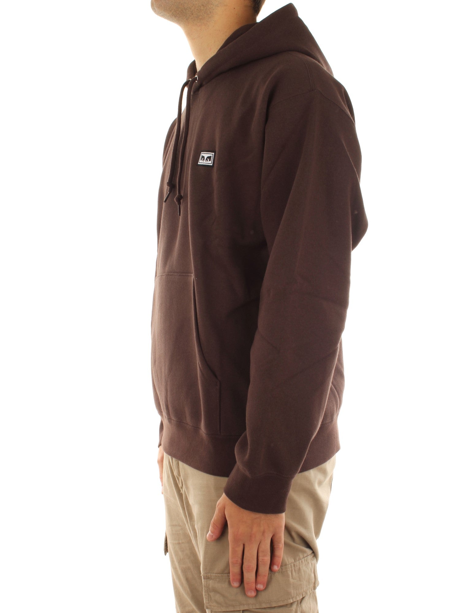 Obey Established Works Eyes Hood II Fleece Marrone