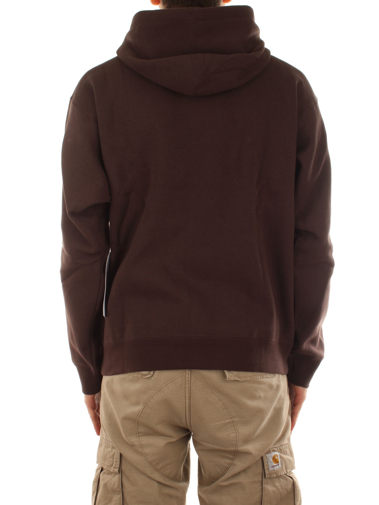 Obey Established Works Eyes Hood II Fleece Marrone