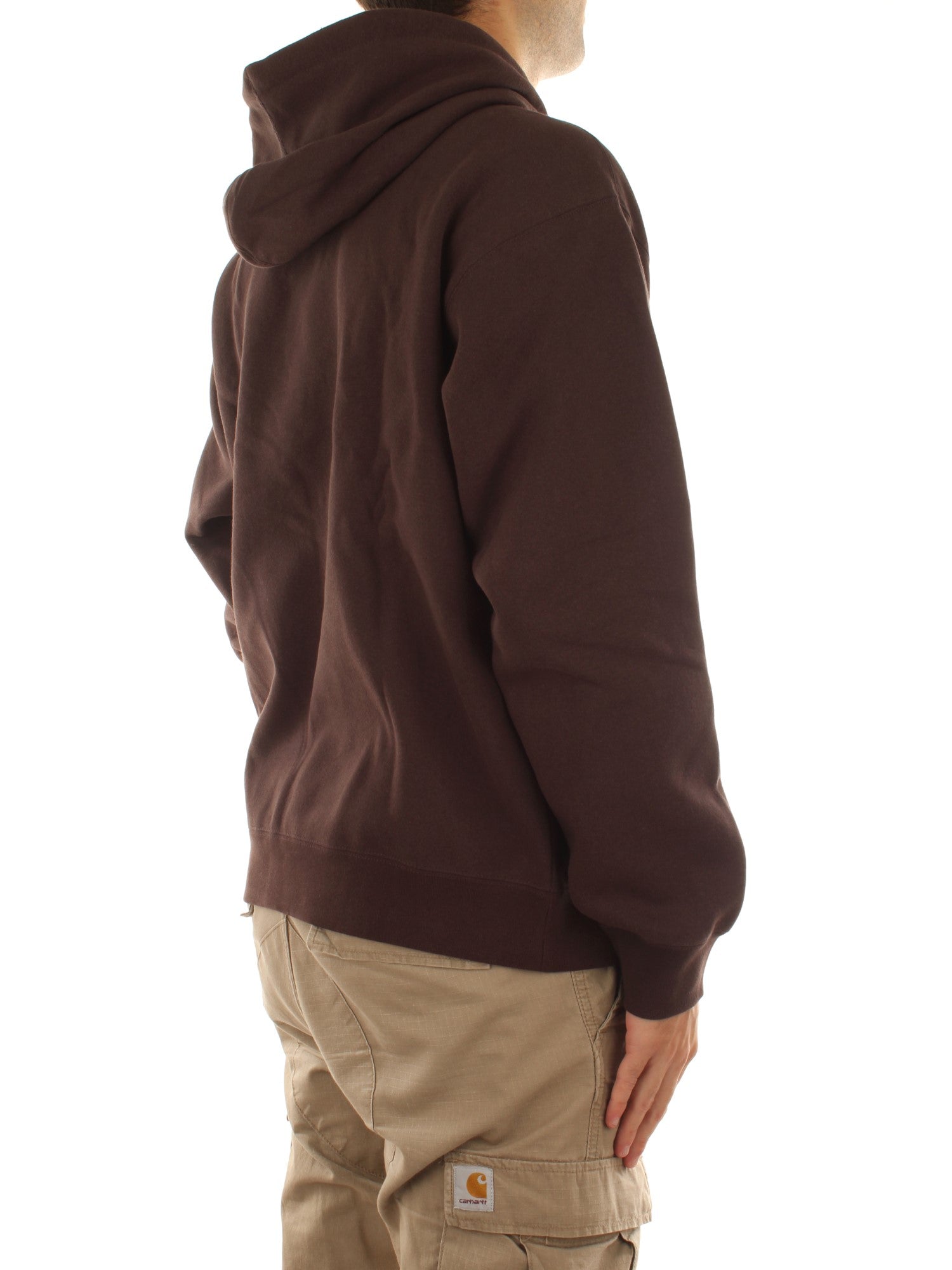 Obey Established Works Eyes Hood II Fleece Marrone