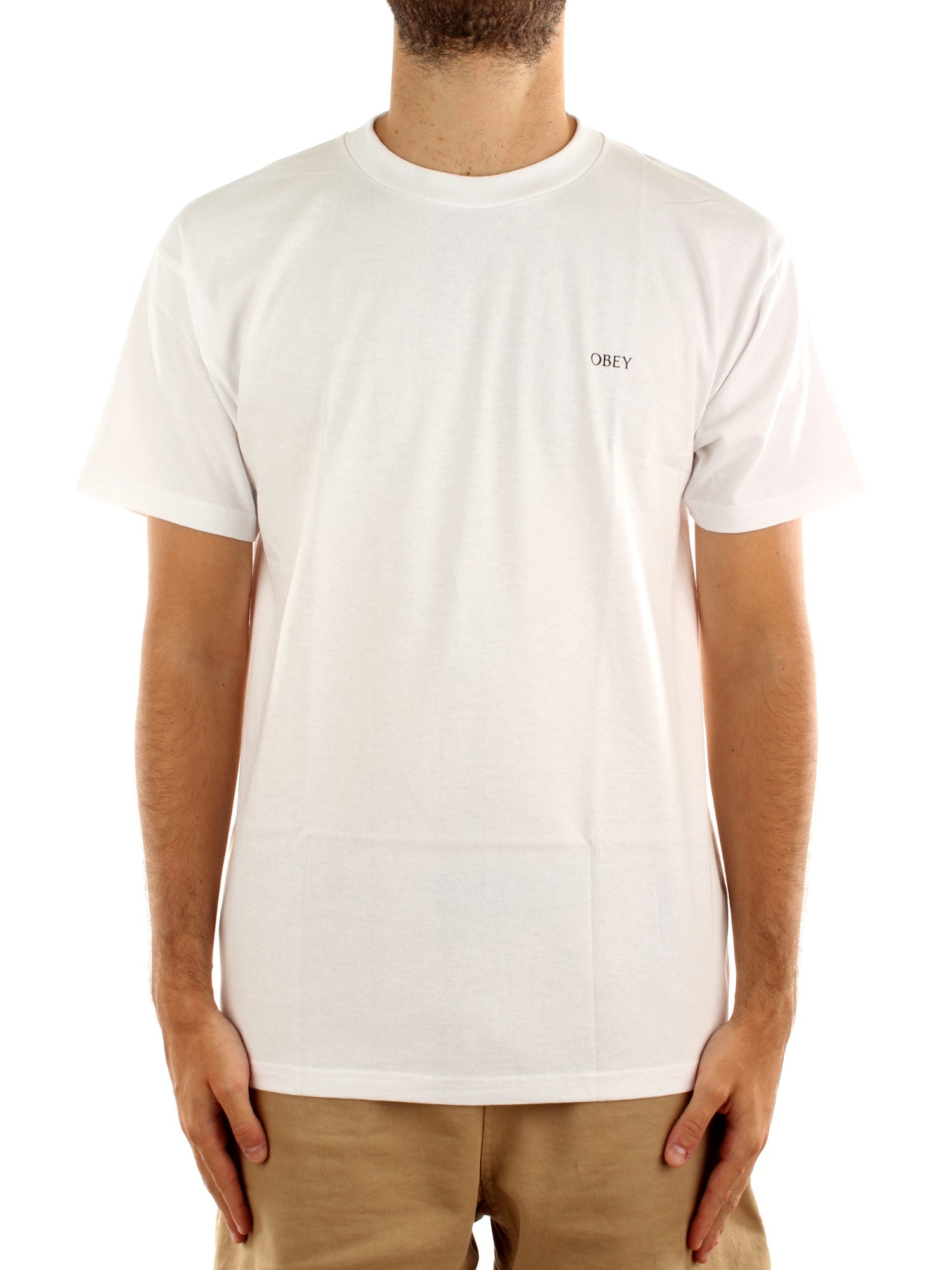 Obey Geometric Power Canvas Classic T-Shirt Bianco