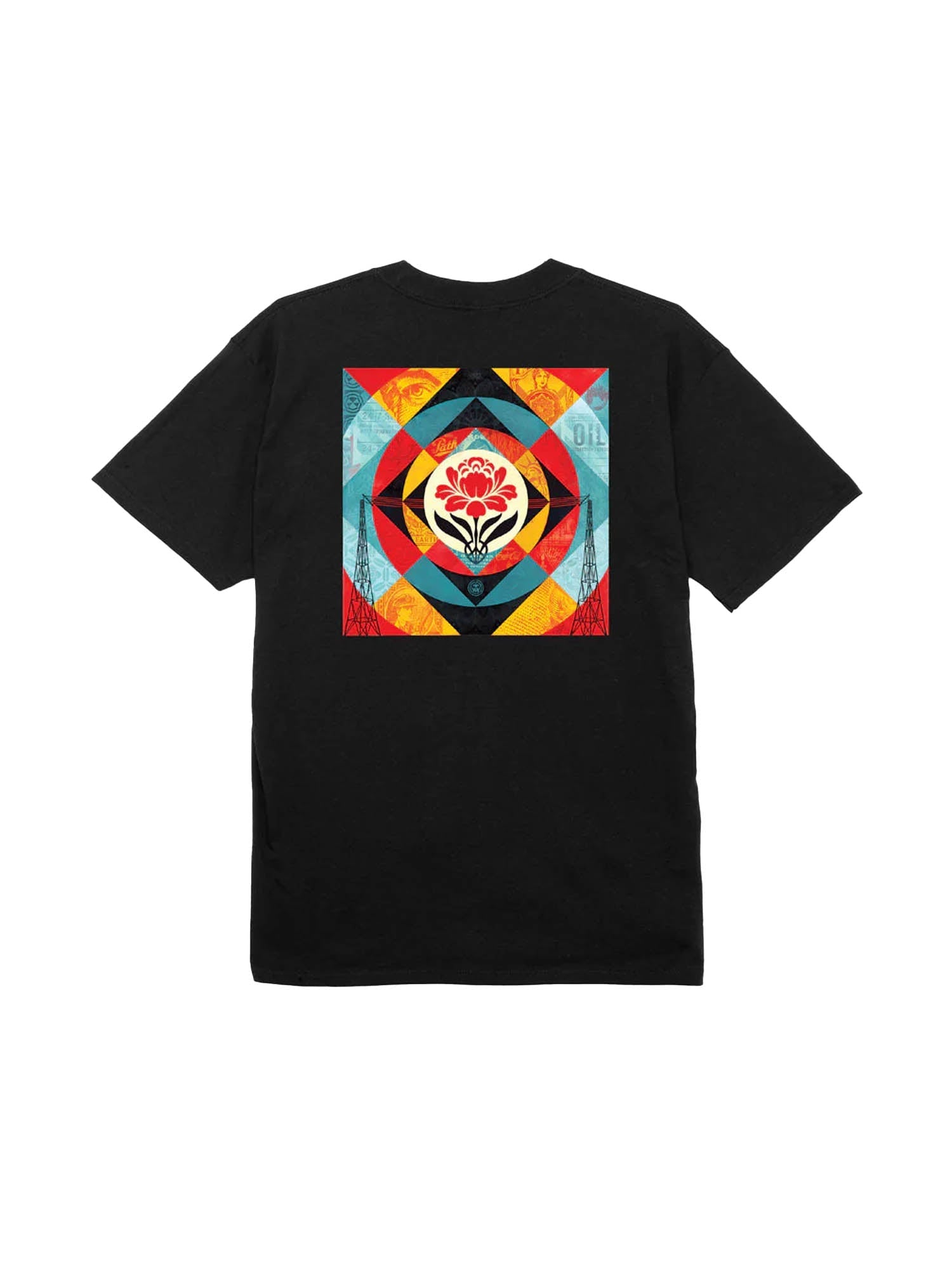 Obey Geometric Power Canvas Classic T-Shirt Nero