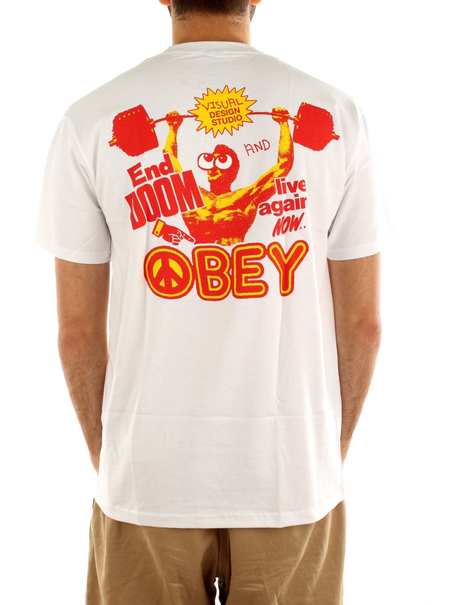 Obey Live Again Now Tee Bianco