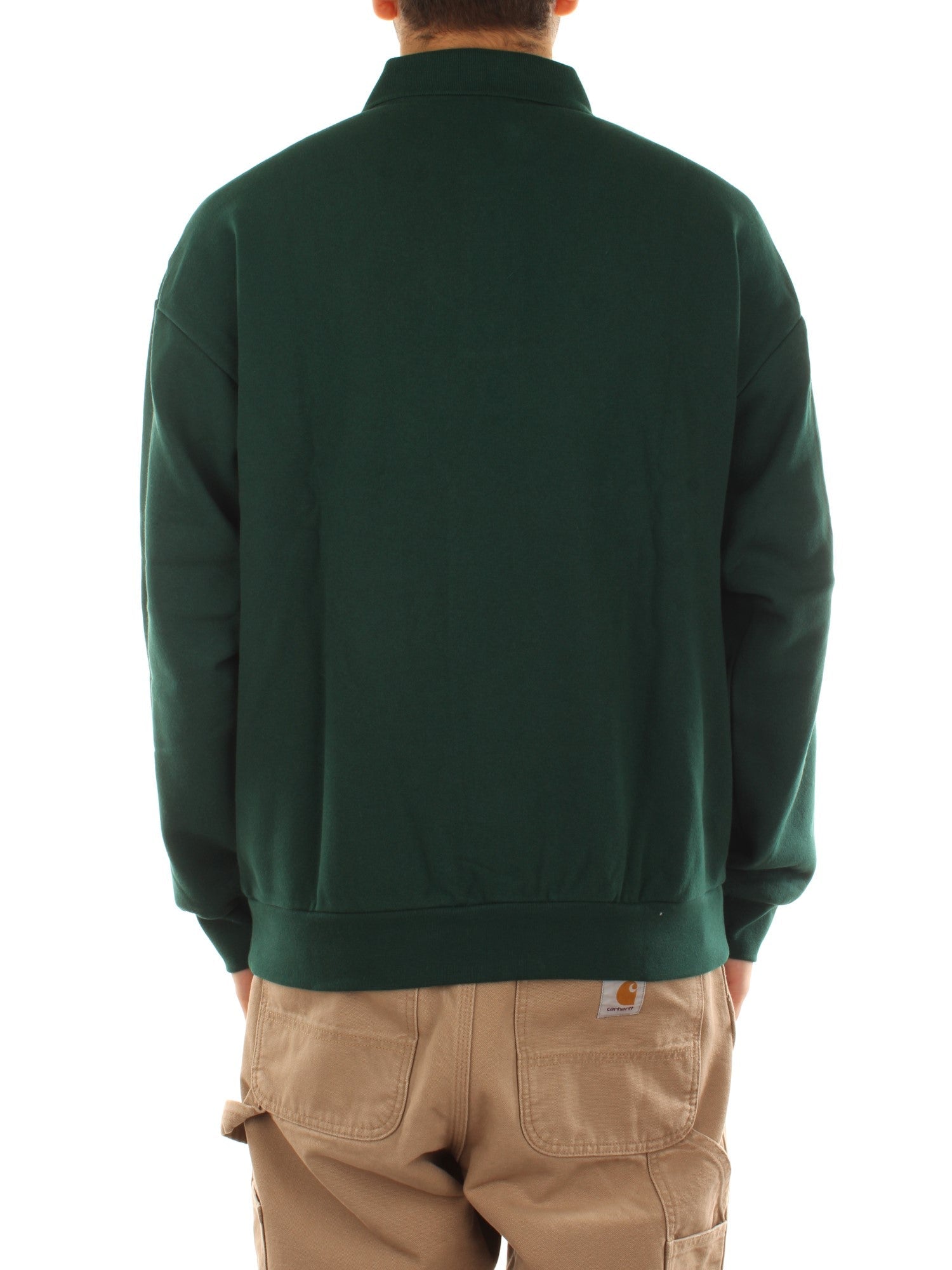 Obey Lowercase Fleece Polo Verde