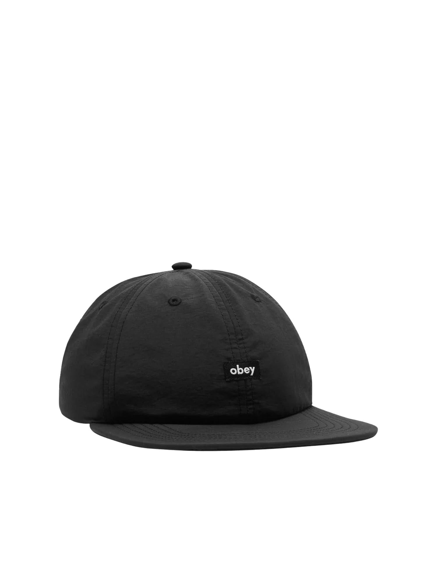 Obey Lowercase Nylon 6 Panel Nero