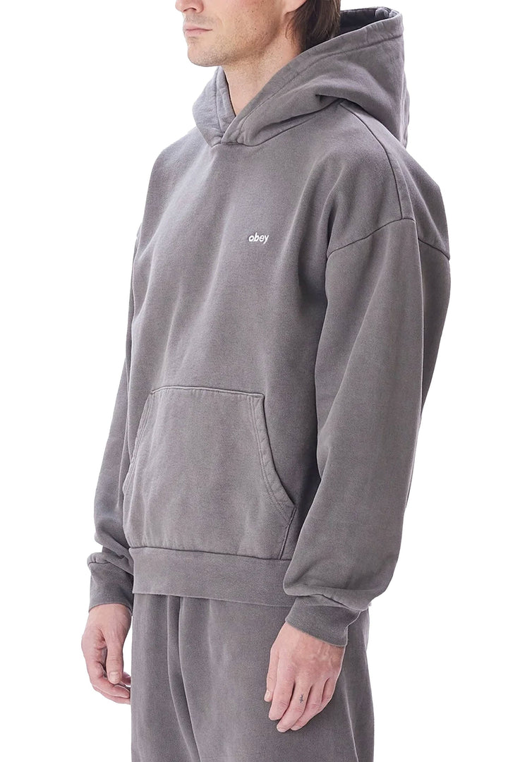 Obey Lowercase Pigment Hood Fleece Pigment Grigio